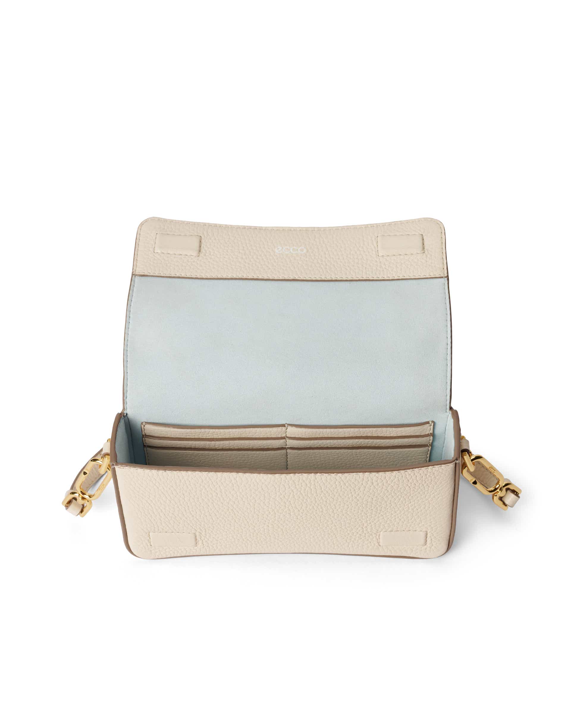ECCO® Pinch Small Pebbled Leather Shoulder Bag - Beige - Inside