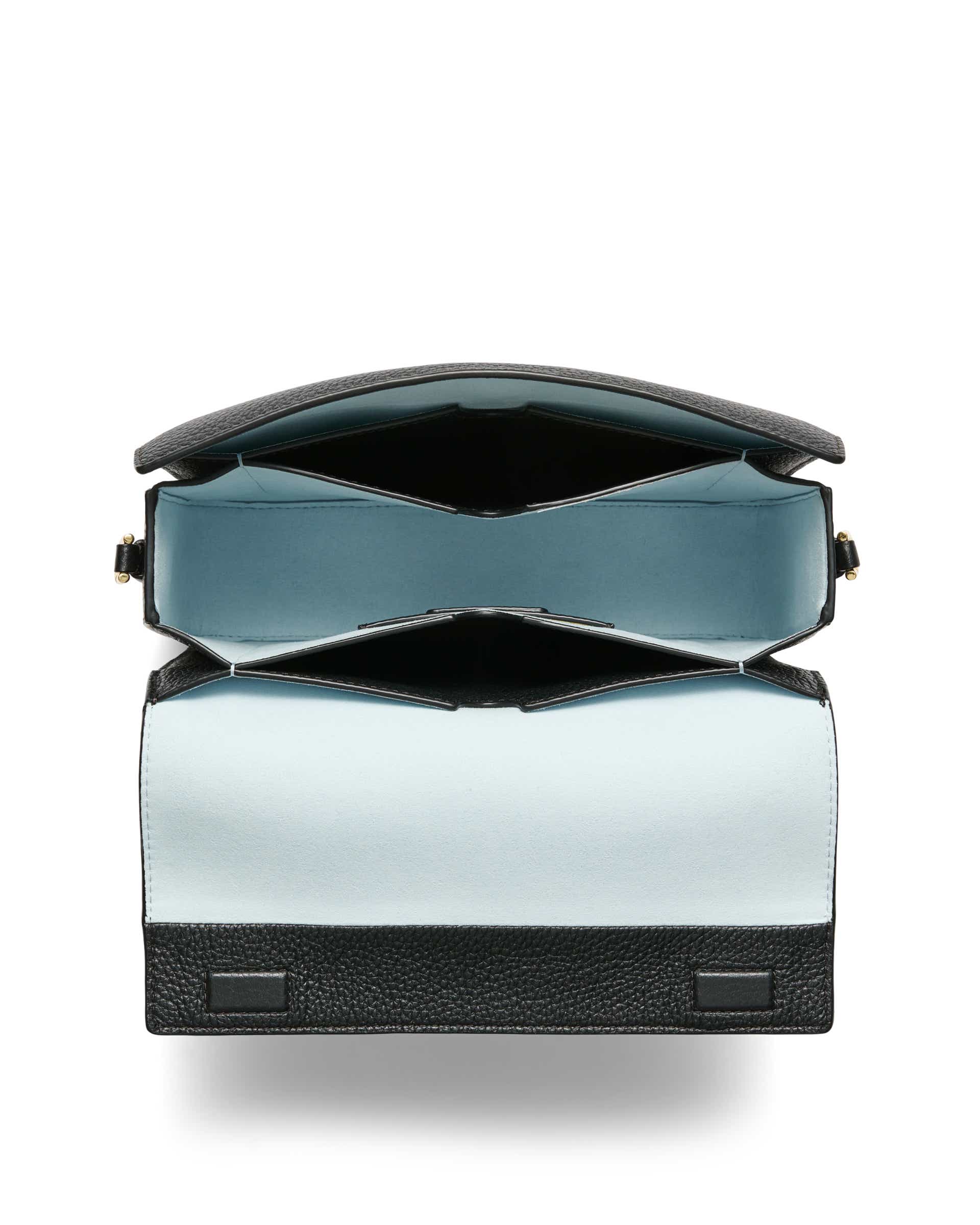 ECCO® Pinch Large Pebbled Leather Pinch Crossbody Bag - Black - Birdeye