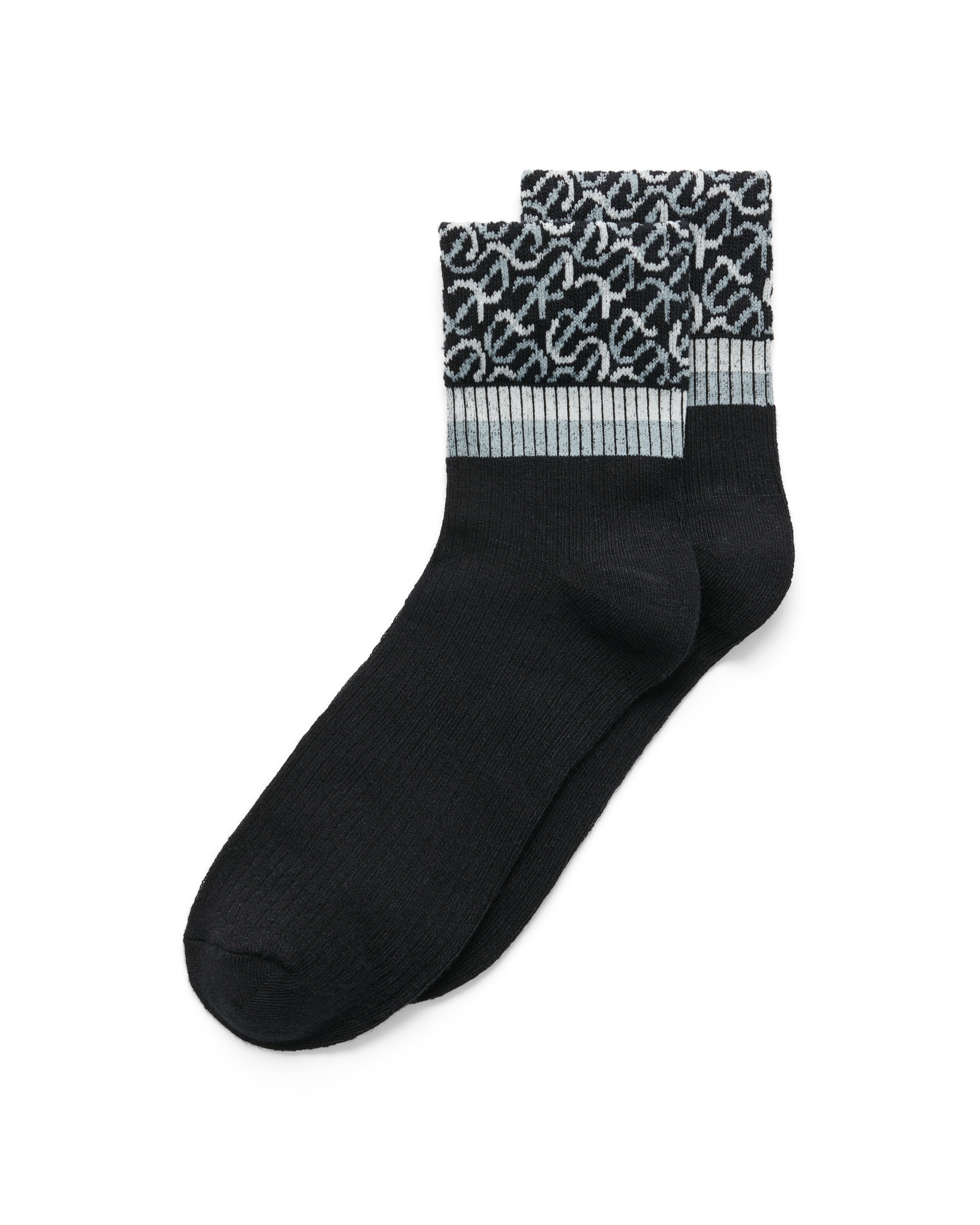 Women's ECCO® Vibe Wave Ankle-Cut Socks - Black - Main