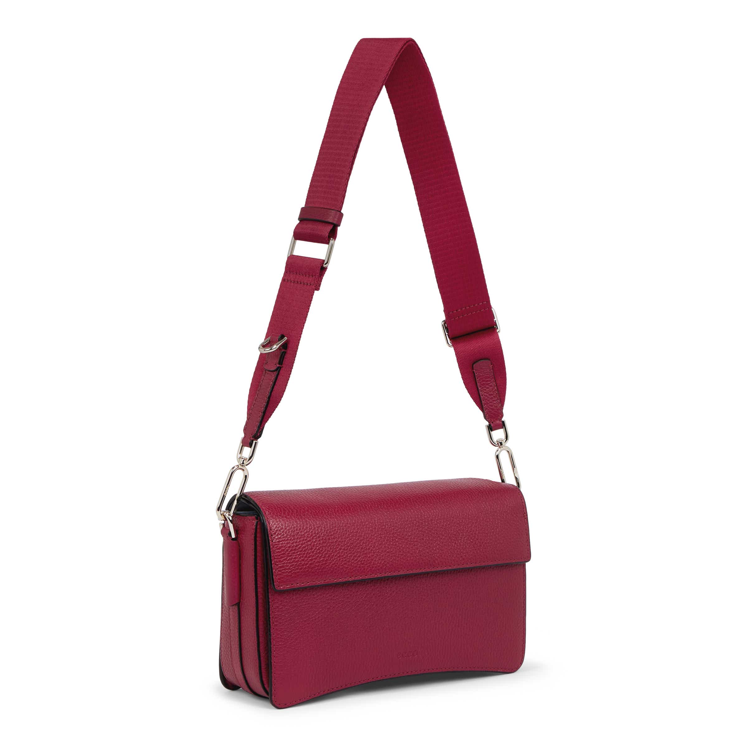 ECCO® Pinch Full Size Wet Leather Crossbody Bag - Red - Main