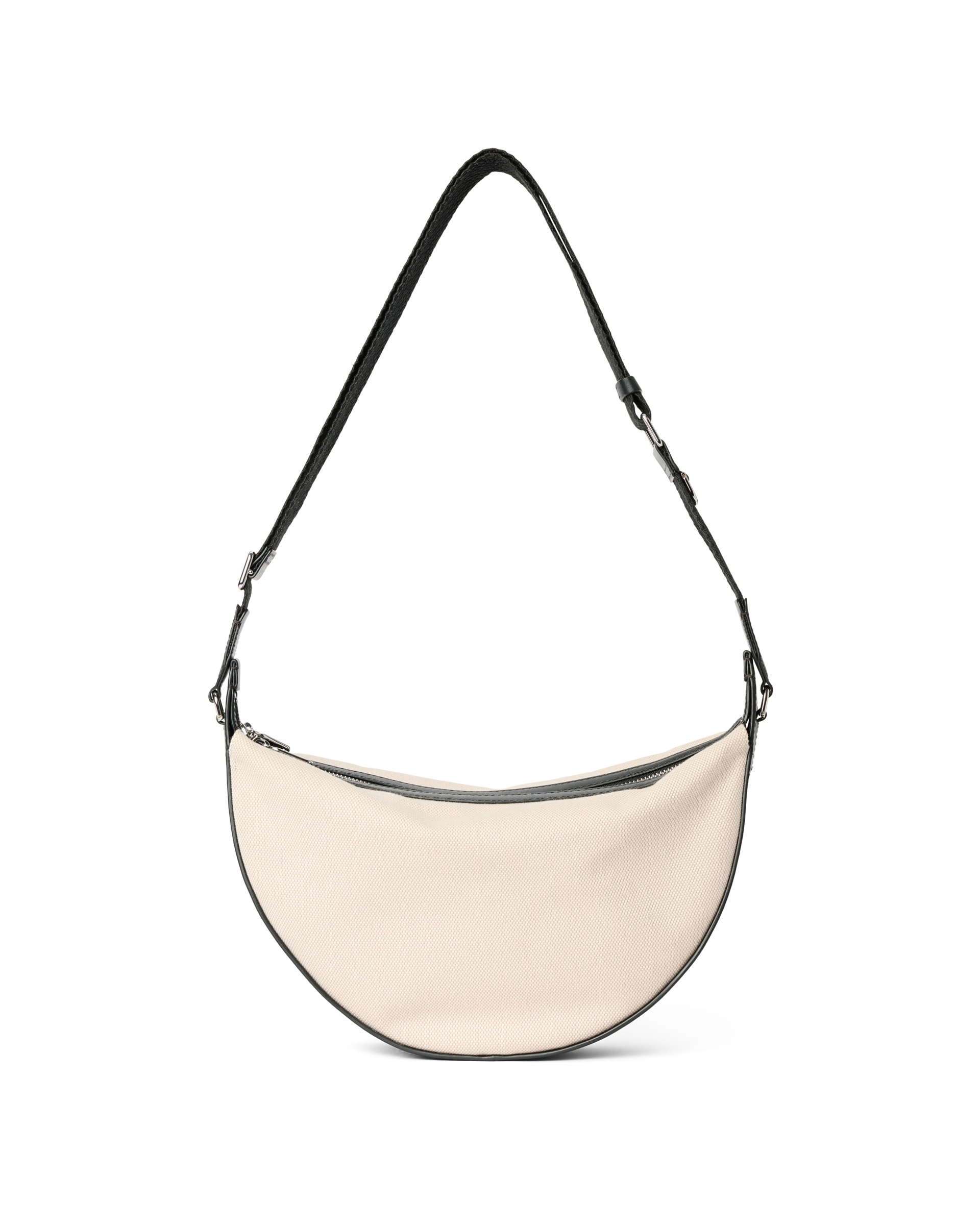 ECCOยฎ Fortune Medium Canvas Leather Crossbody Bag - Beige - Back