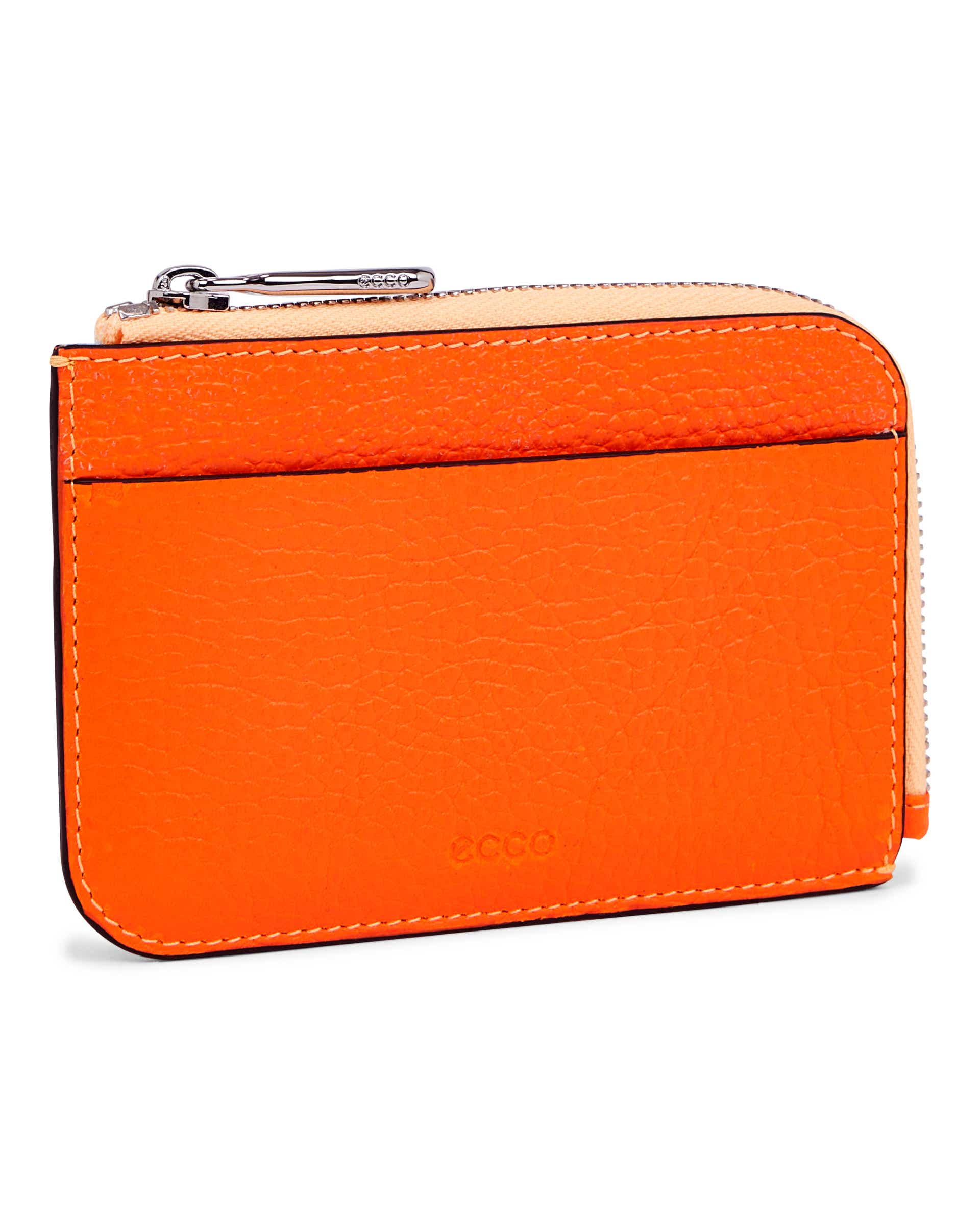ECCO® Zipped Leather Card Case - Green - Main