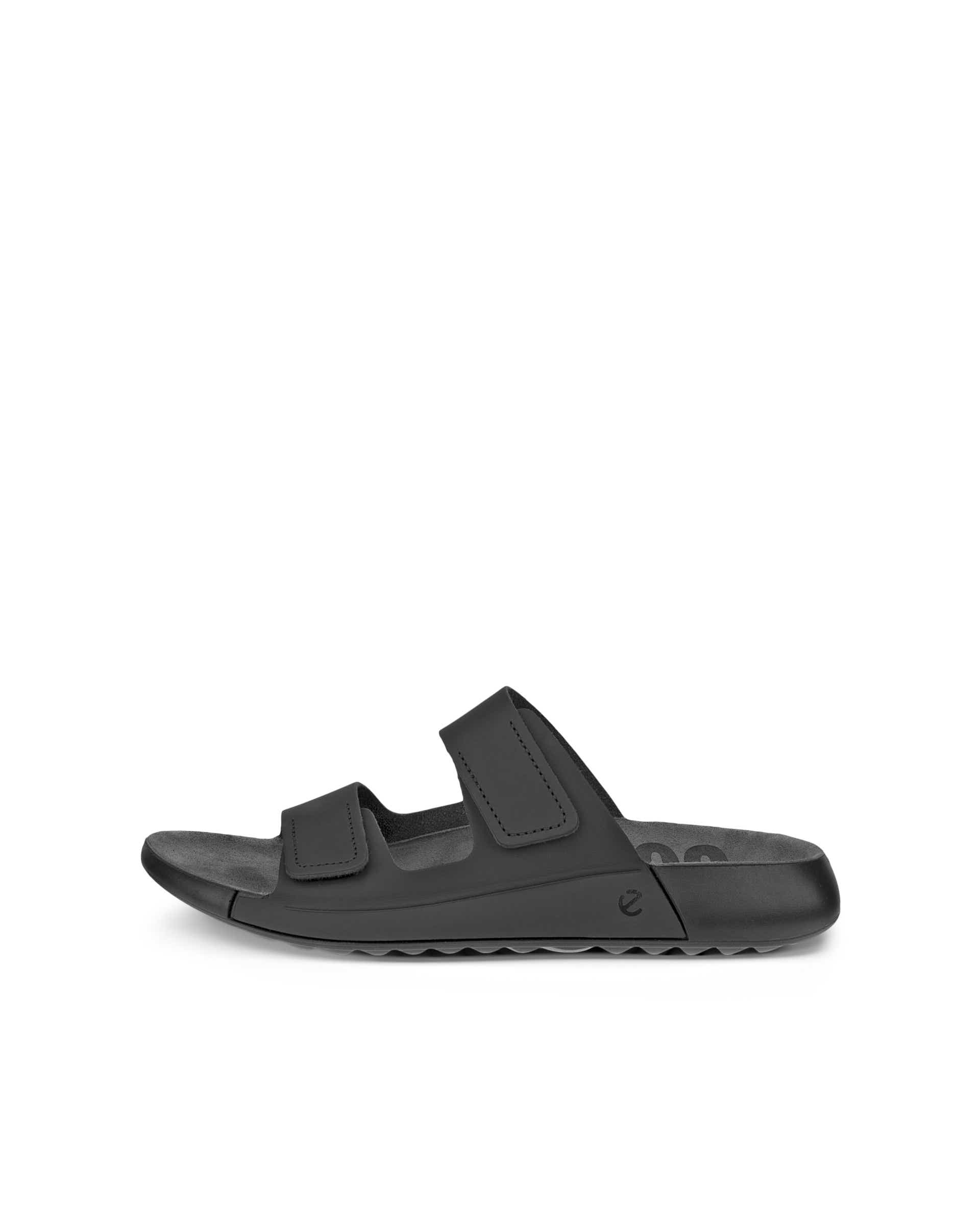 Women's ECCO® Cozmo Nubuck Two Strap Sandal - Brown - Outside