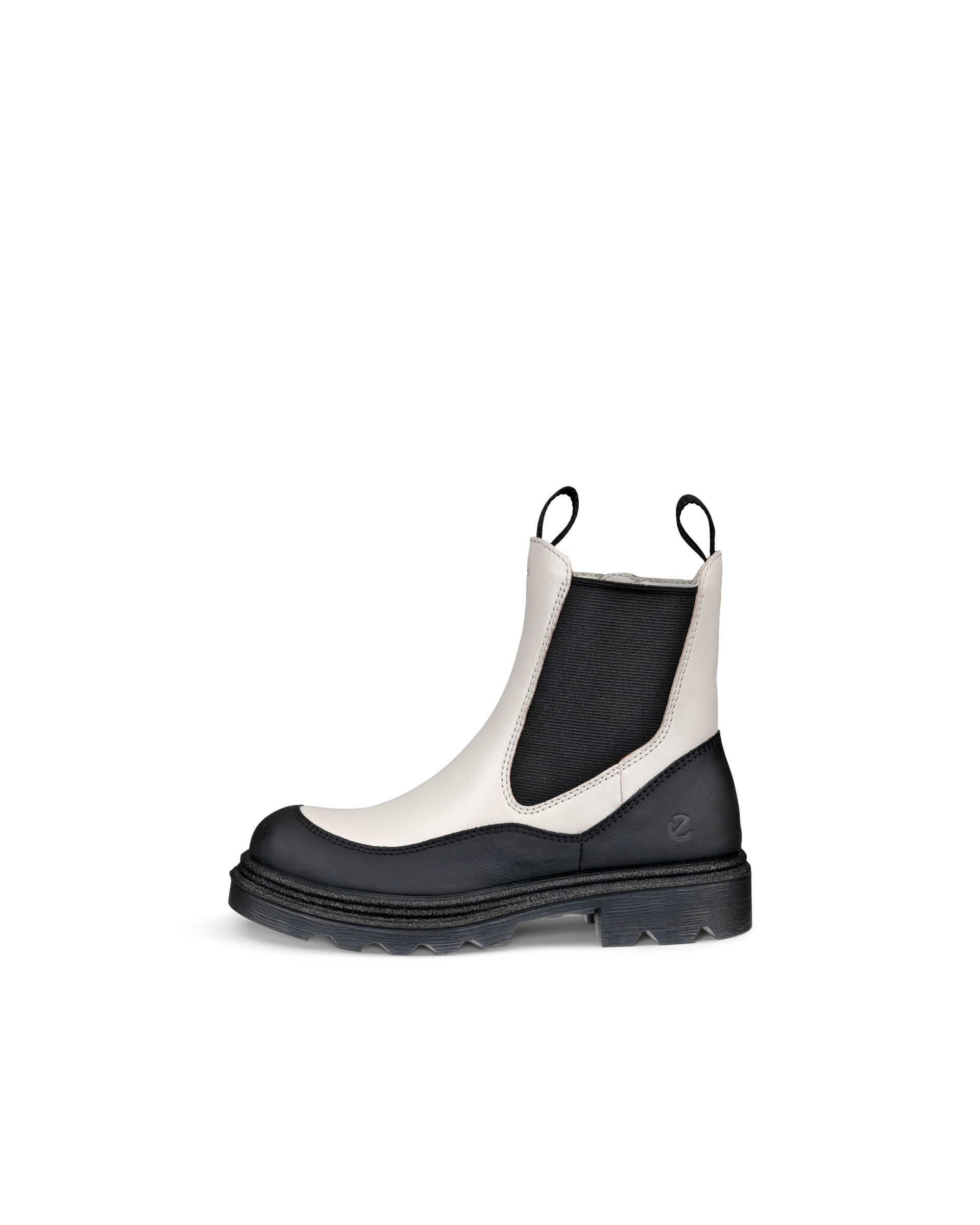 Kids' ECCO® Grainer Leather Chelsea Boot - Grey - Outside