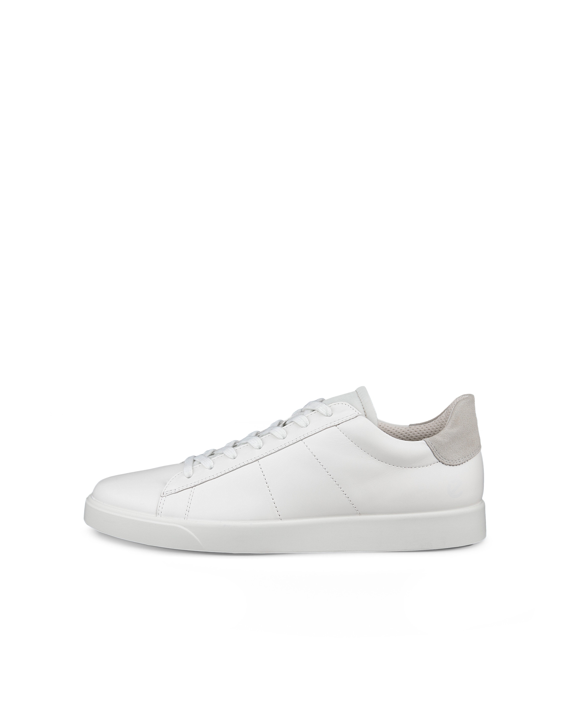 Men's ECCO® Street Lite Leather Sneaker - White - Outside
