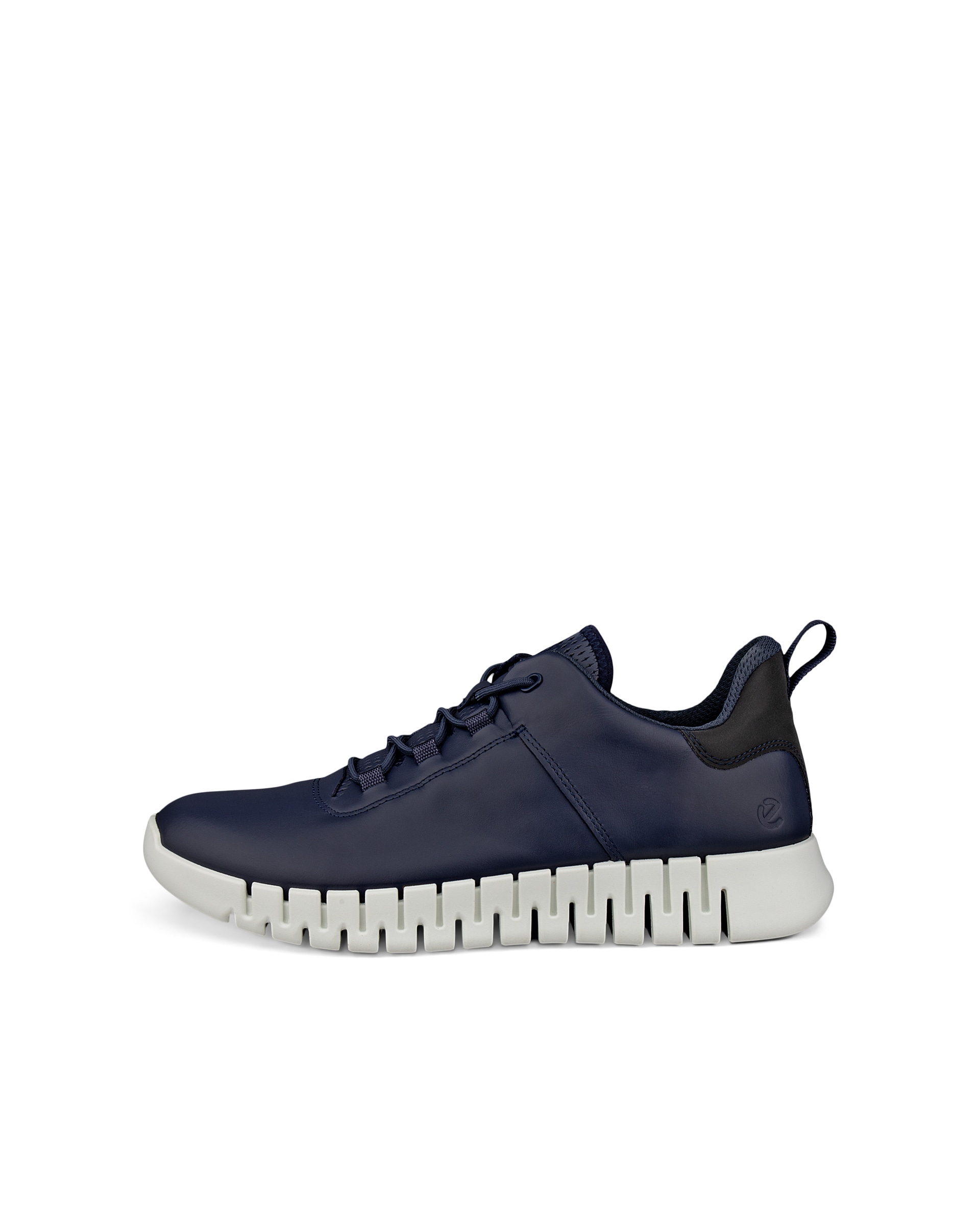 Men's ECCO® Gruuv Leather Sneaker - Blue - Outside