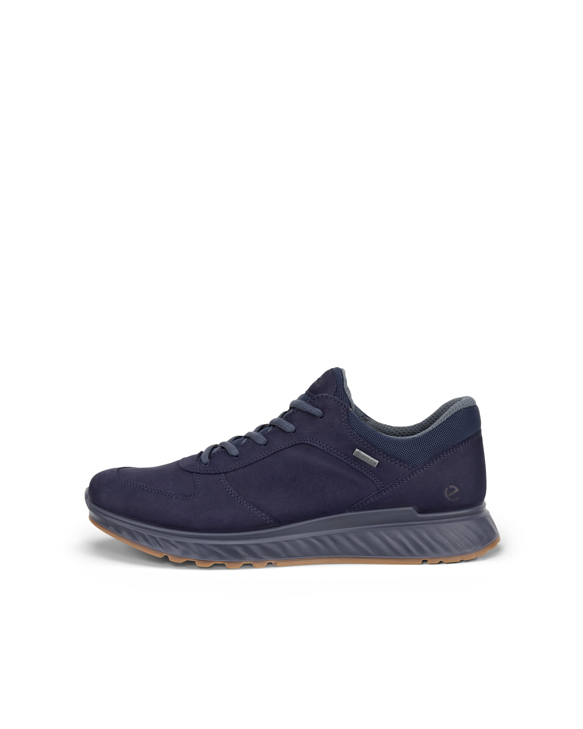 Men's ECCO® Exostride Nubuck Gore-Tex Outdoor Sneaker - Blue - Outside