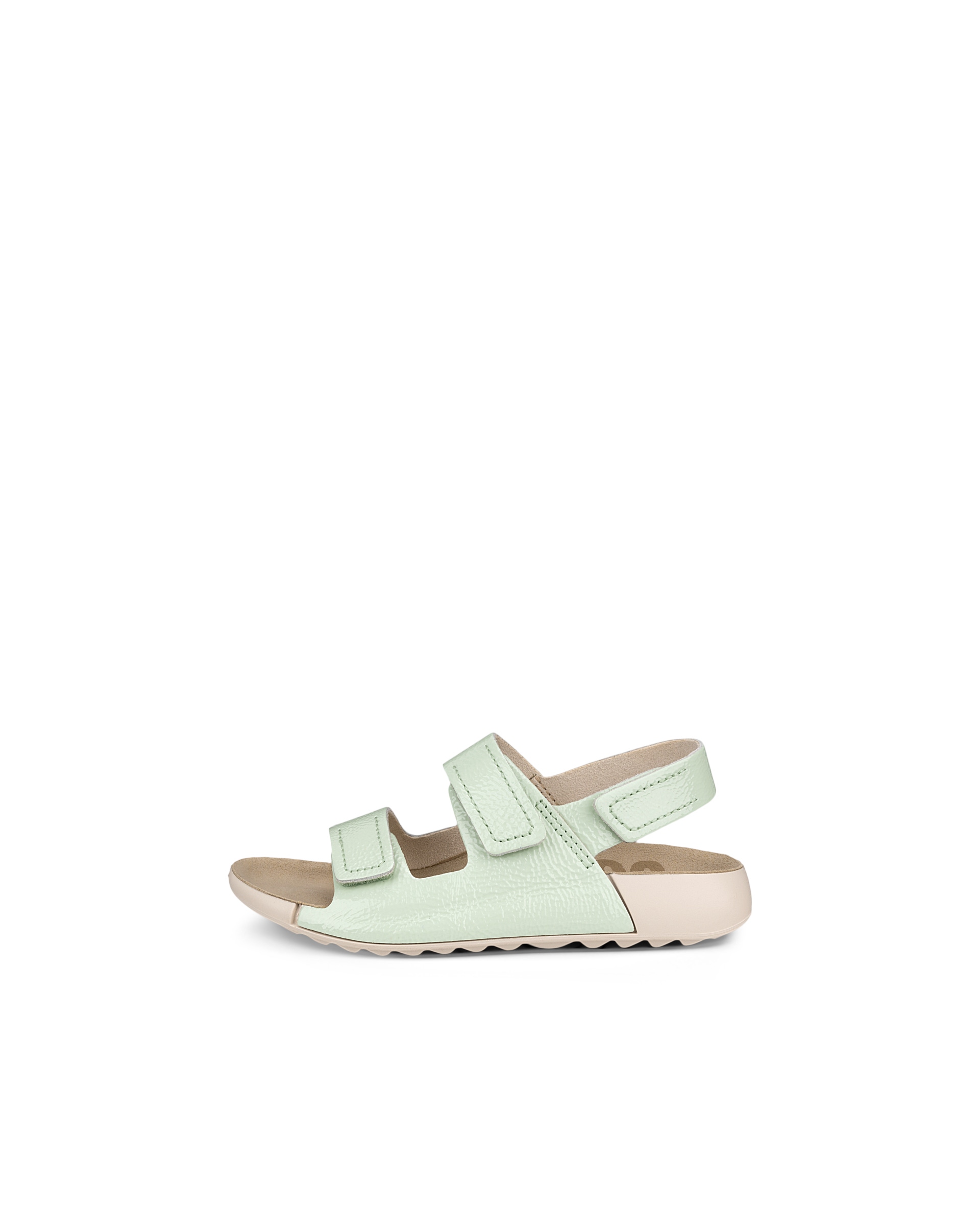 Kids' ECCO® Cozmo Leather Two Strap Sandal - Green - Outside