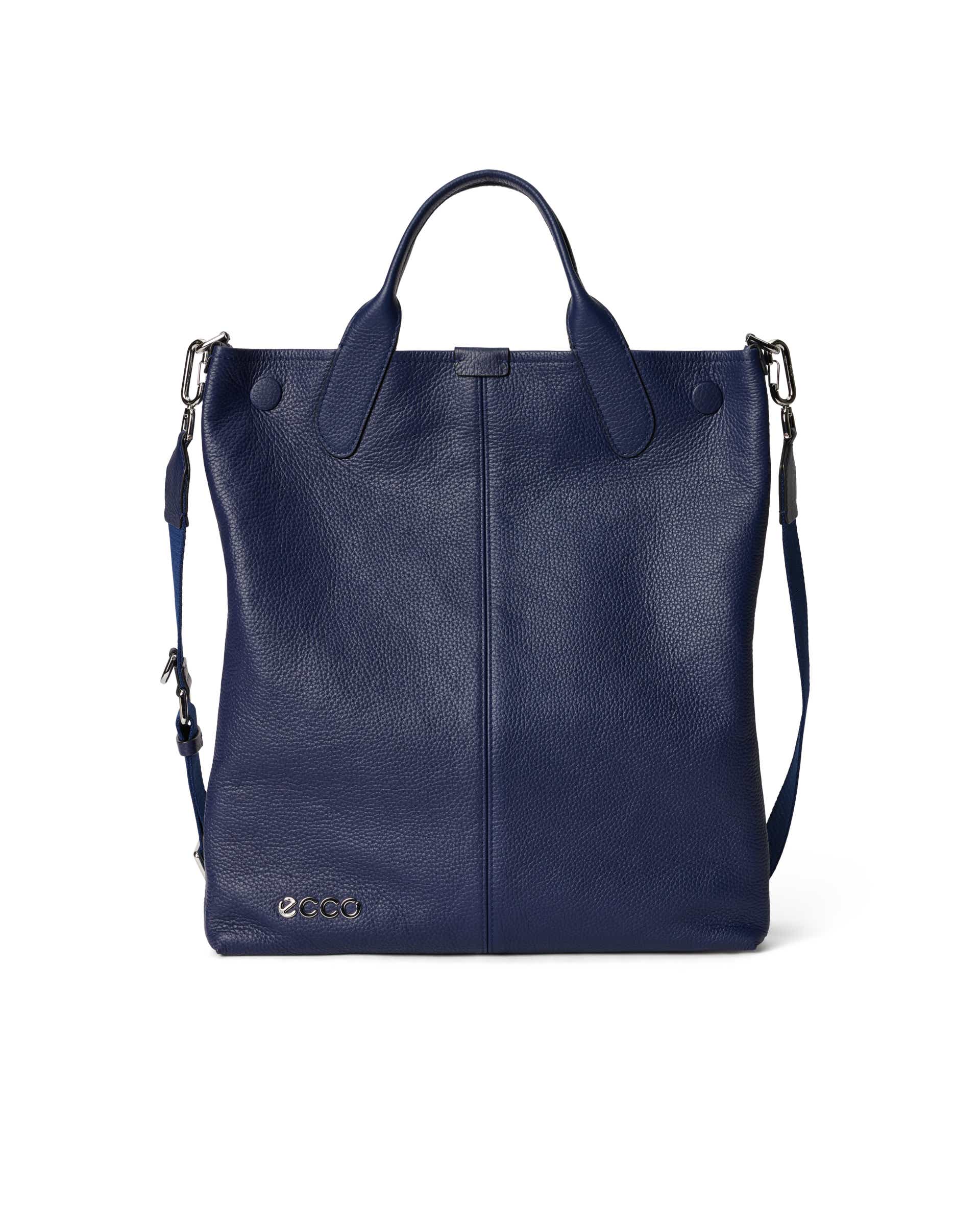 ECCO® Soft North-South Leather Tote Bag - Blue - Main