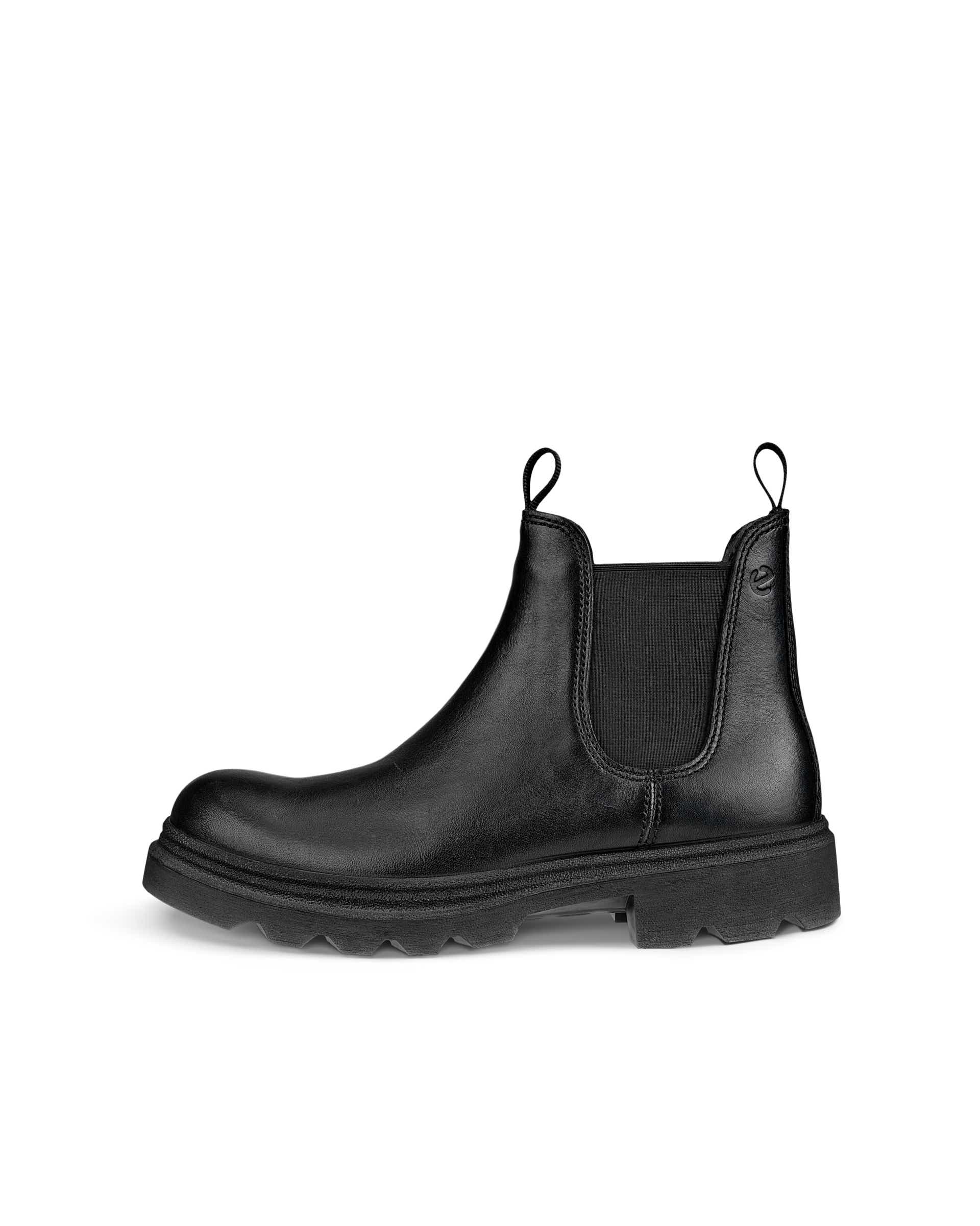 Men's ECCO® Grainer Nubuck Chelsea Boot - Brown - Outside