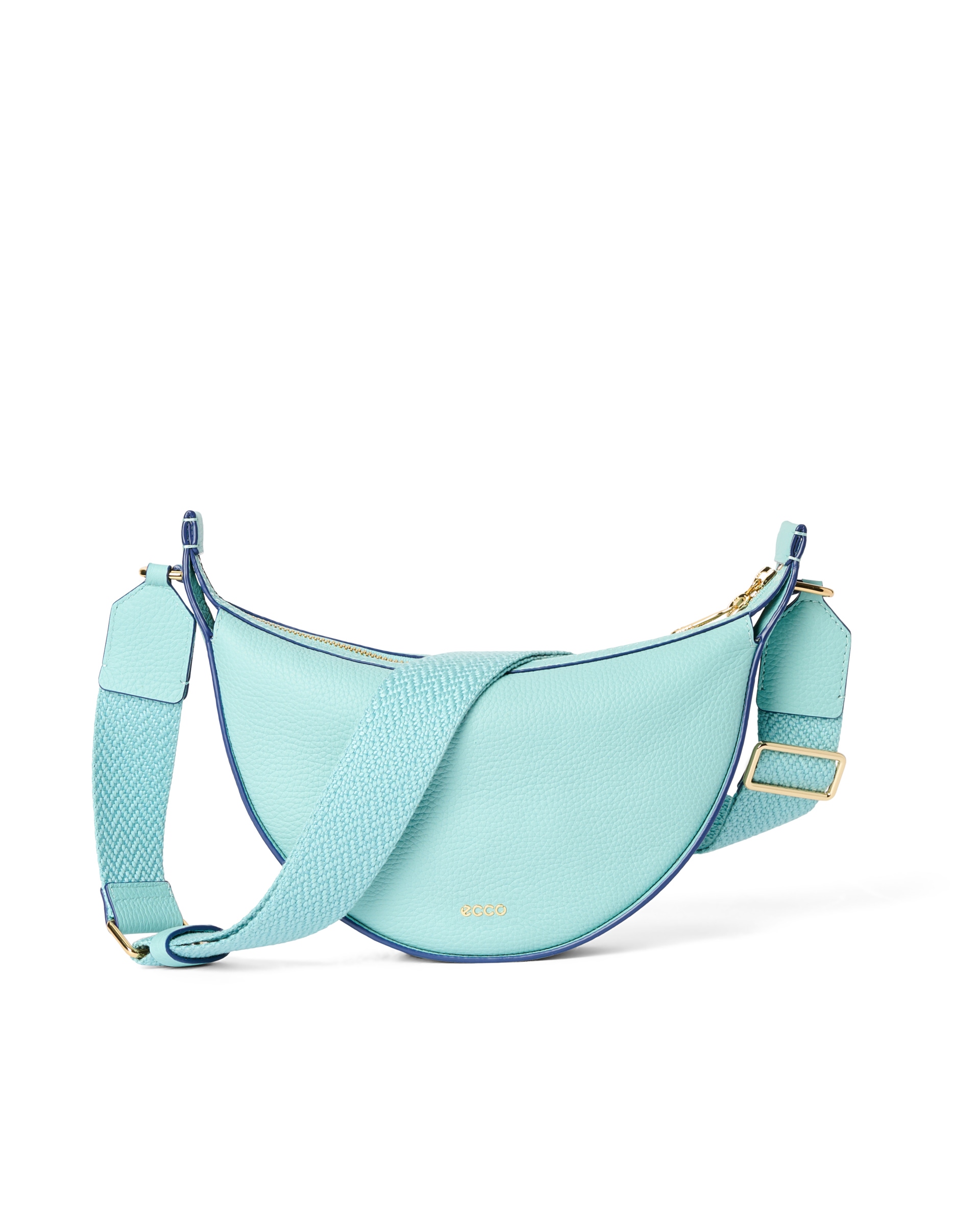 ECCO® Fortune Pebbled Leather Crossbody Bag - Blue - Main