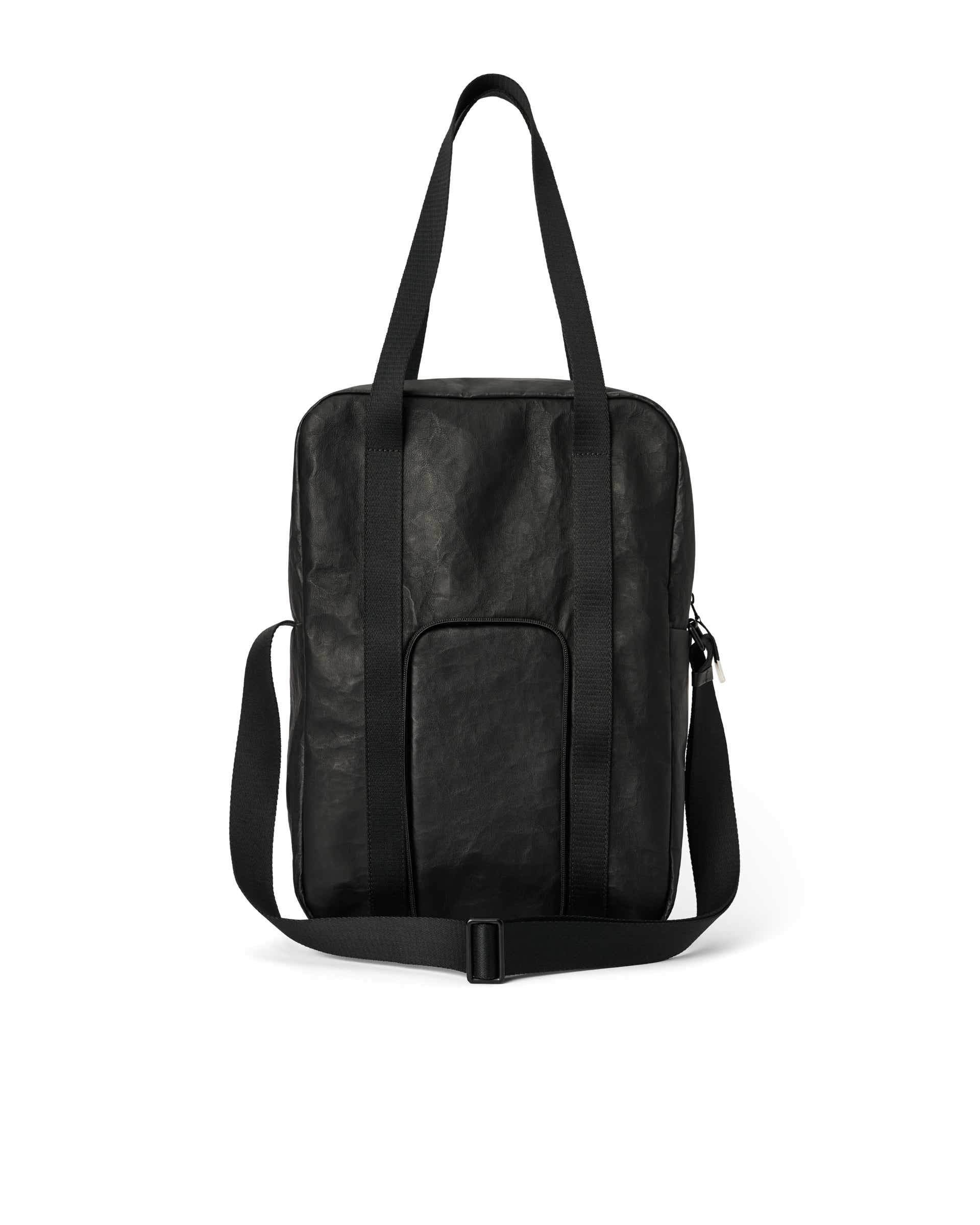 ECCO® Packable North-South Leather Tote Bag - Black - Back