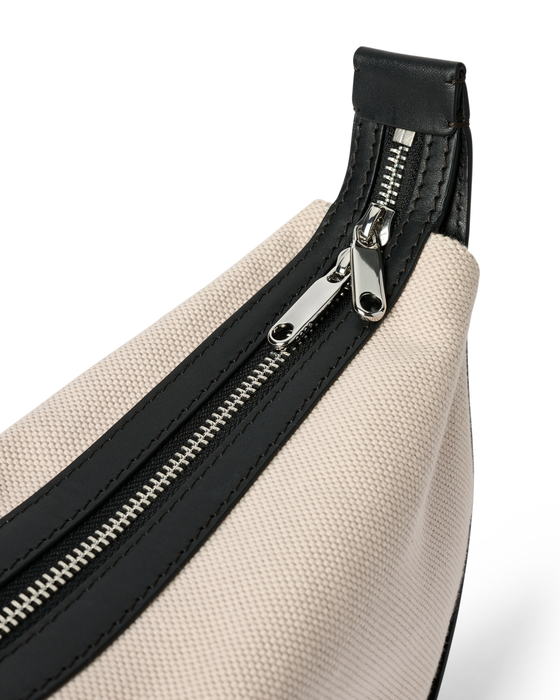 ECCOยฎ Fortune Medium Canvas Leather Crossbody Bag - Beige - Detail-1