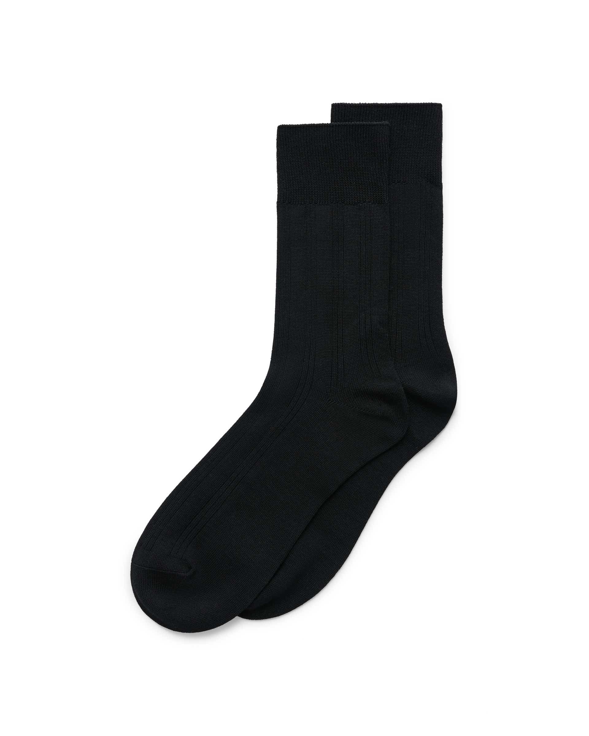 Men's ECCO® Classic Ribbed Mid-Cut Socks - Brown - Main