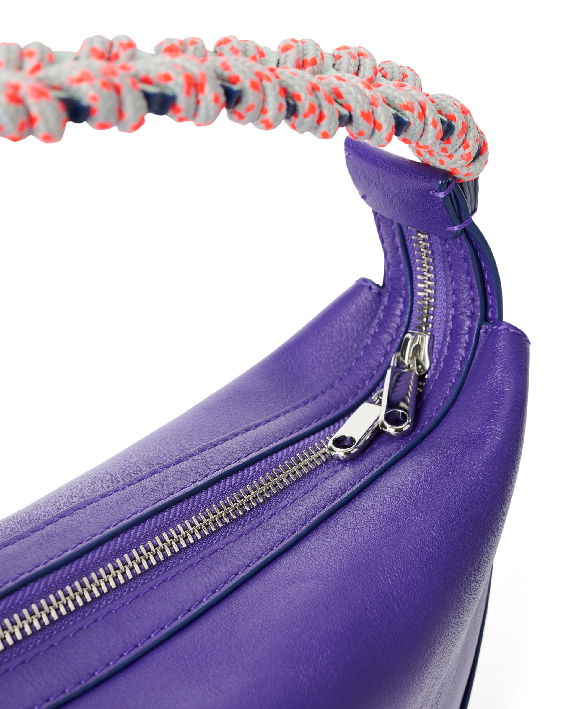 ECCO® Fortune Medium Soft Smooth Leather Crossbody Bag - Purple - Detail-1