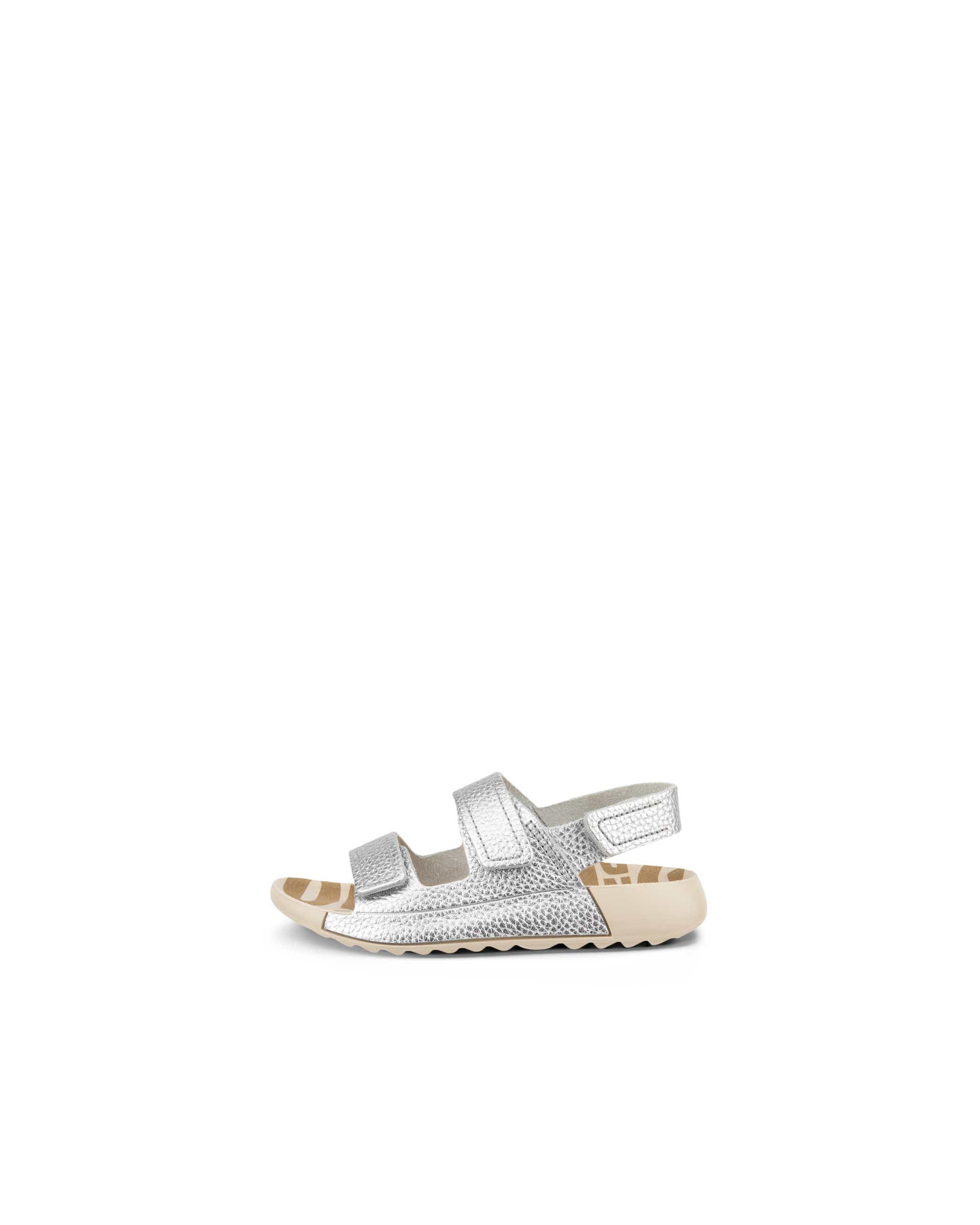 Kids' ECCO® Cozmo Nubuck Two Strap Sandal - Blue - Outside