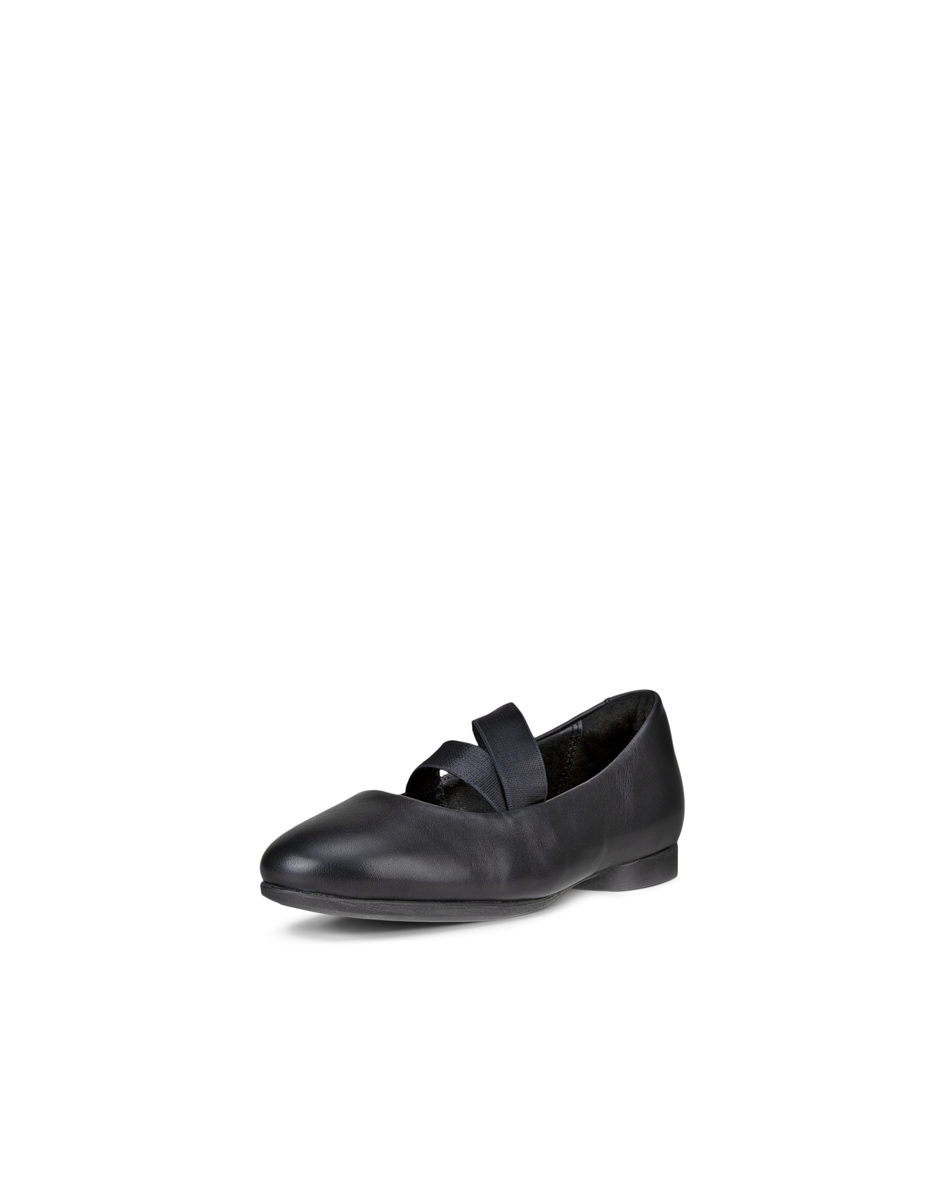 Kids' ECCOยฎ Anine Leather Ballerina - Black - Main