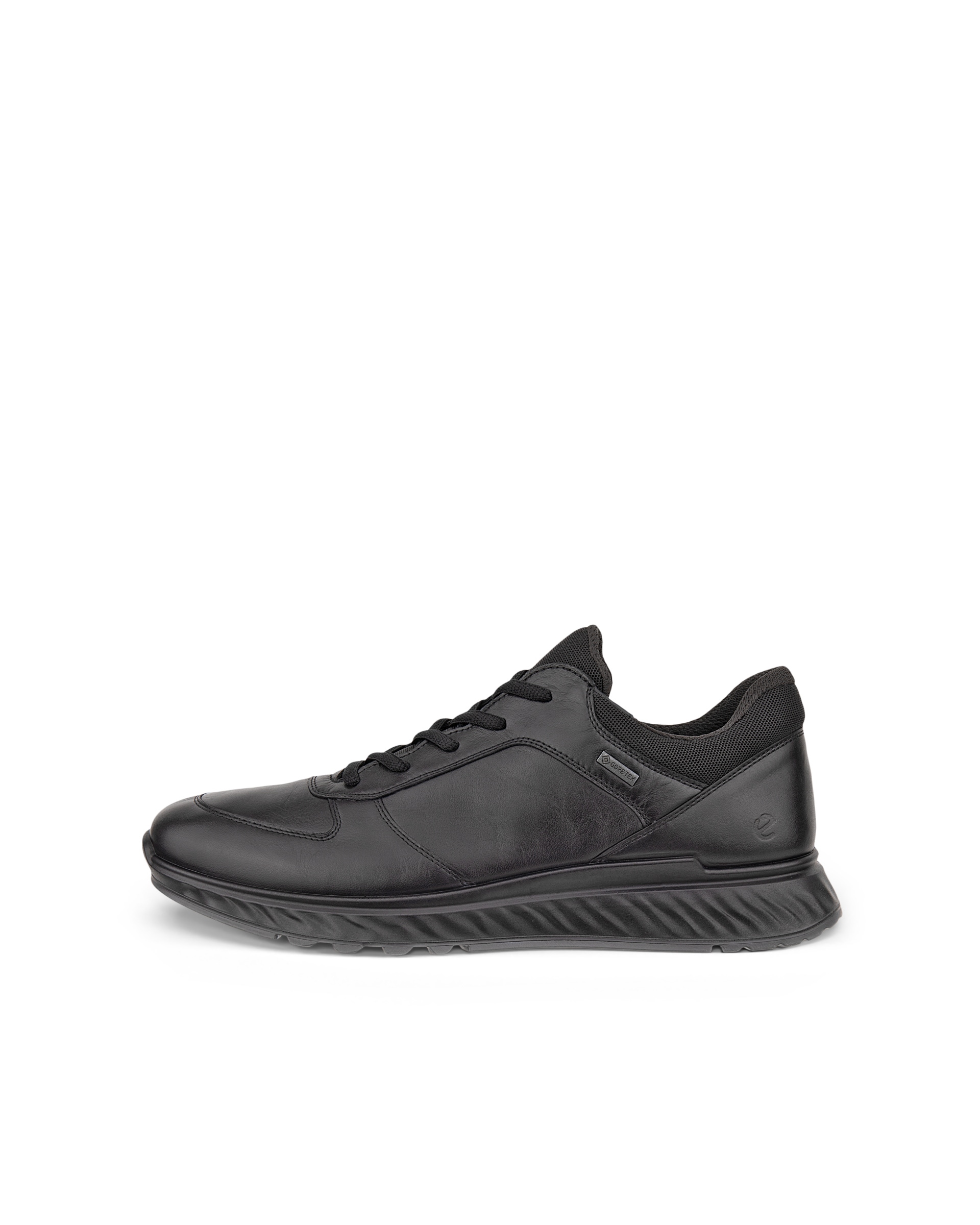 Men's ECCO® Exostride Low Leather Gore-Tex Outdoor Sneaker - Black - Outside