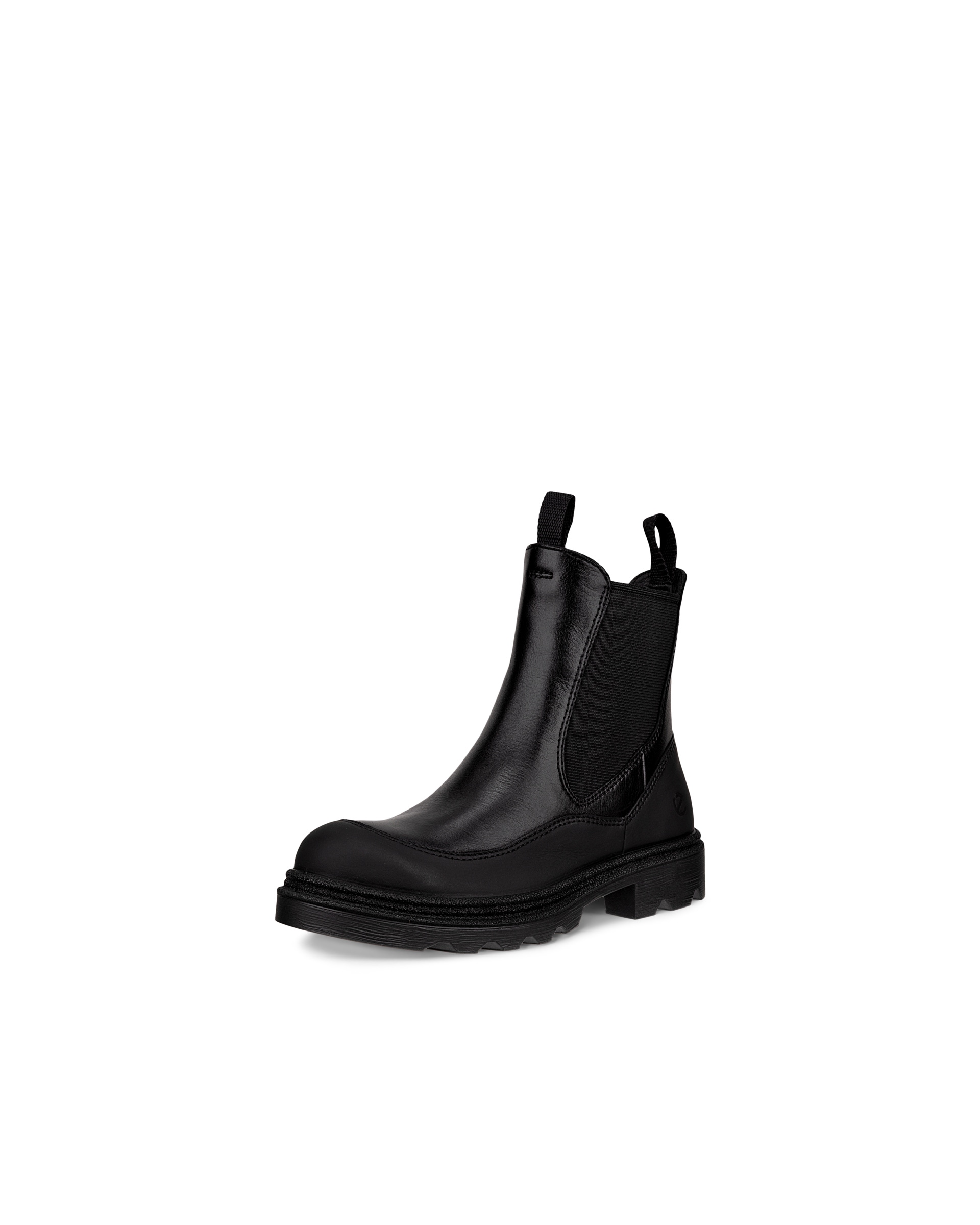 Kids' ECCO® Grainer Leather Chelsea Boot - Black - Main