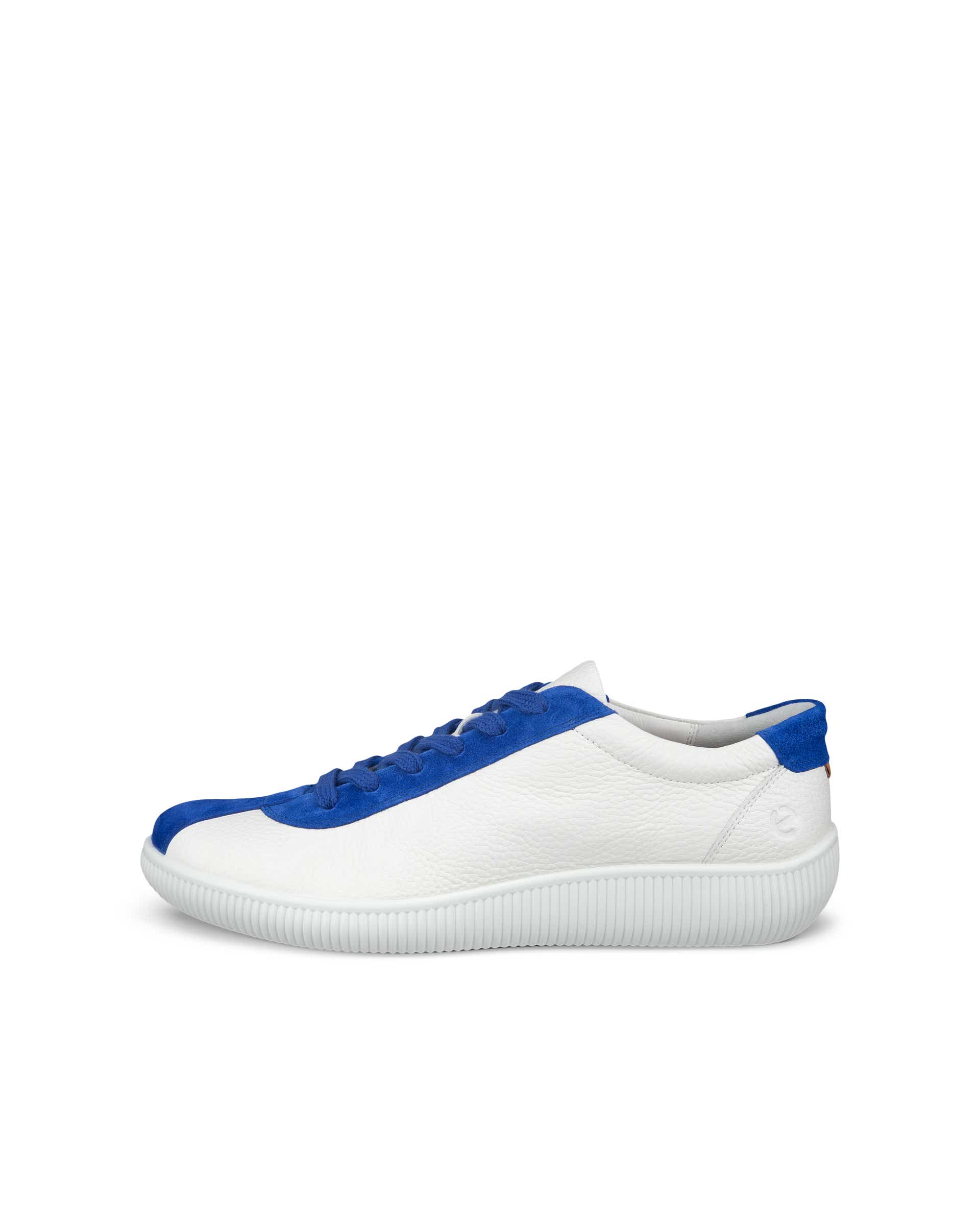 Men's ECCO® Soft Zero Leather Sneaker - Grey - Outside