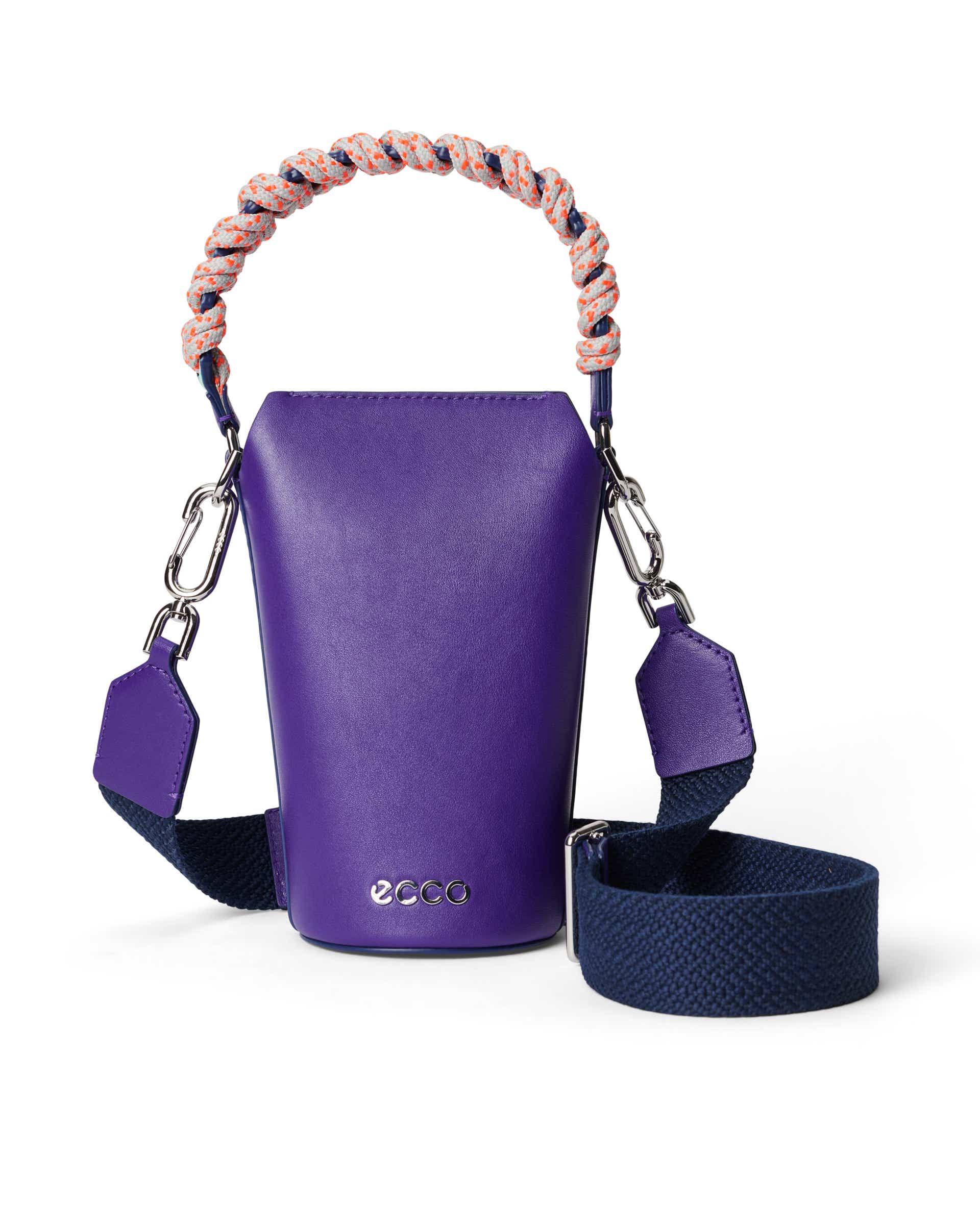 ECCO® Pot Soft Pebbled Leather Crossbody Bag - Purple - Main