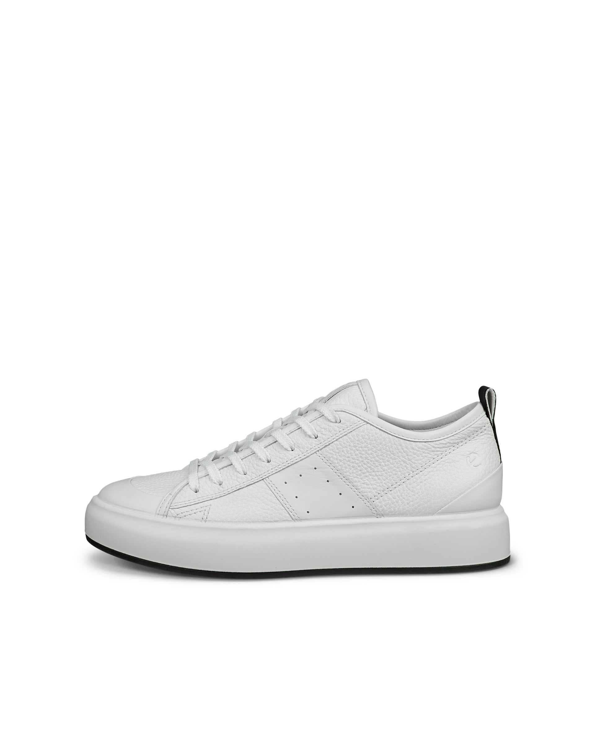 Women's ECCO® Street Ace Leather Sneaker - Red - Outside