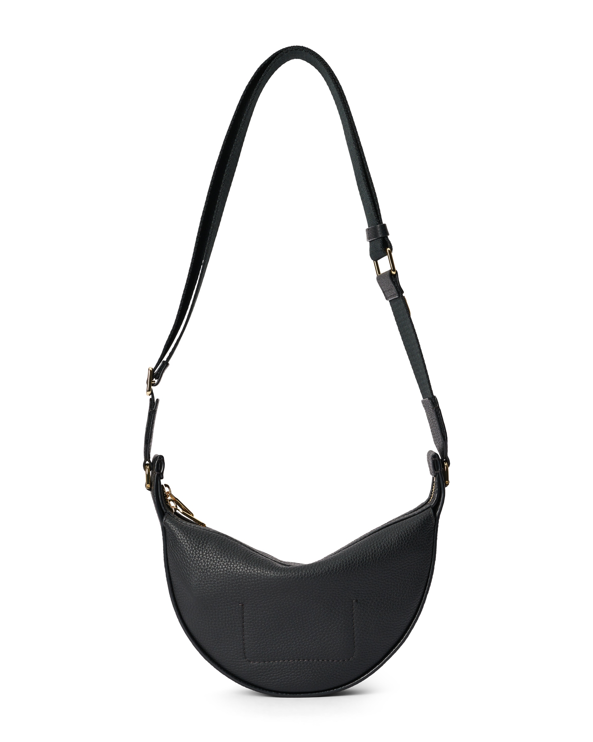 ECCOยฎ Fortune Pebbled Leather Crossbody Bag - Black - Back