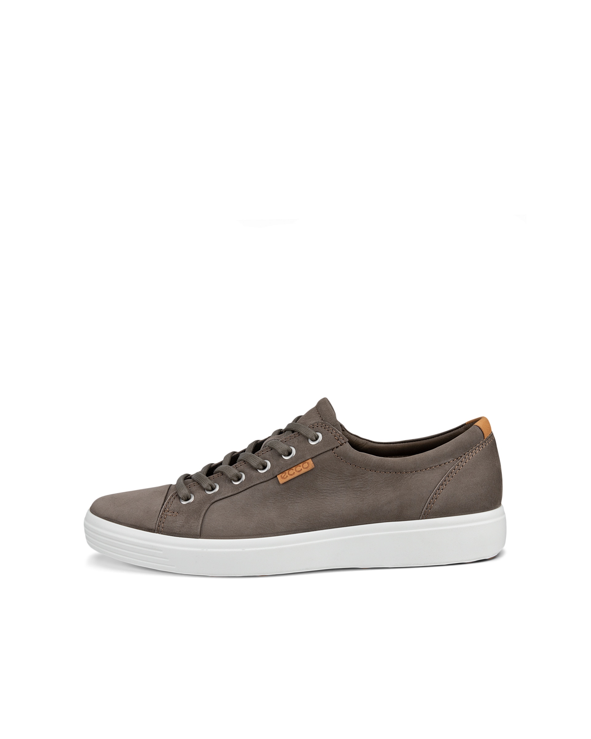 Men's ECCO® Soft 7 Nubuck Sneaker - Grey - Outside