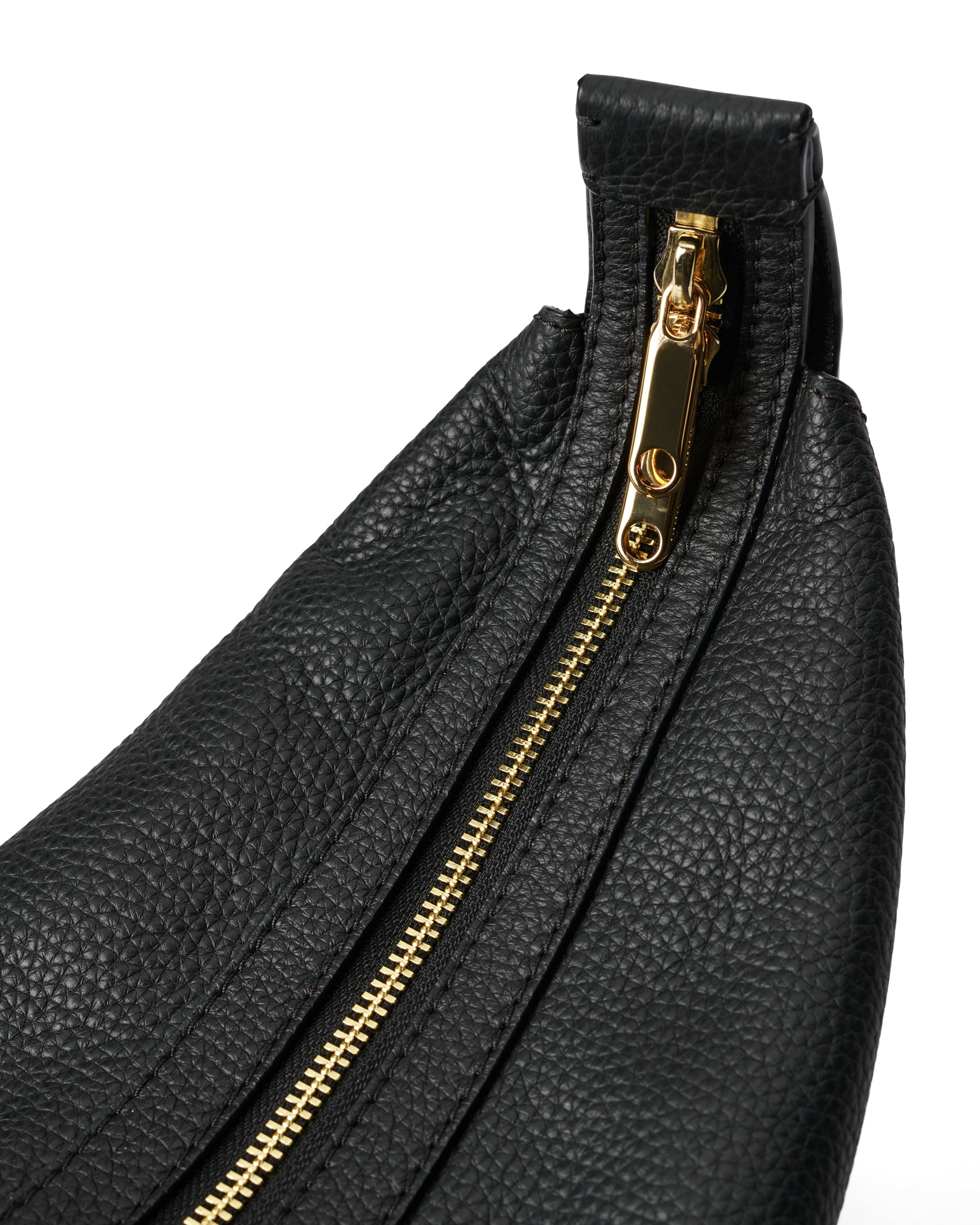 ECCO® Fortune Soft Pebbled Leather Shoulder Bag - Black - Detail-1