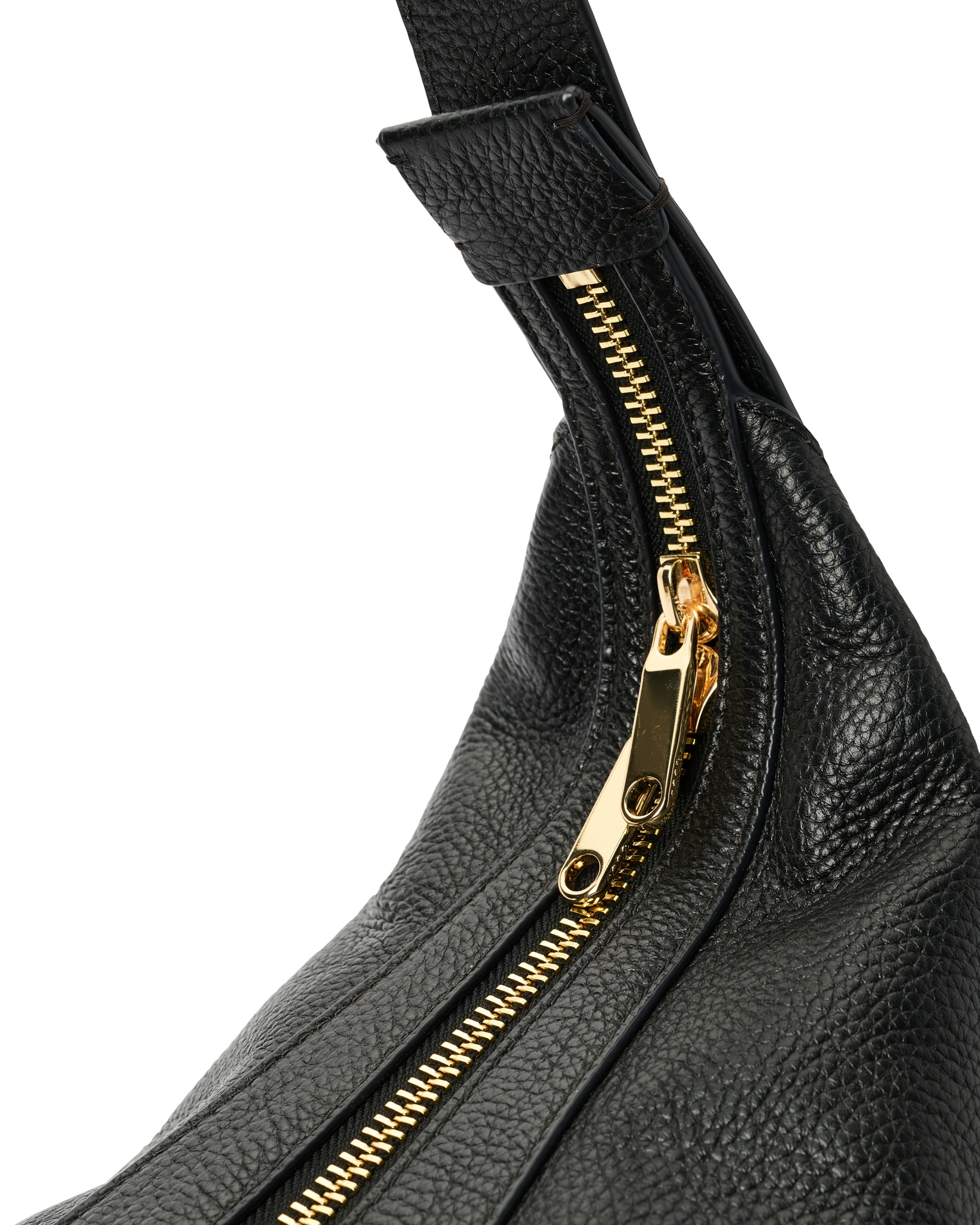ECCO® Fortune Pebbled Leather Crossbody Bag - Black - Detail-1