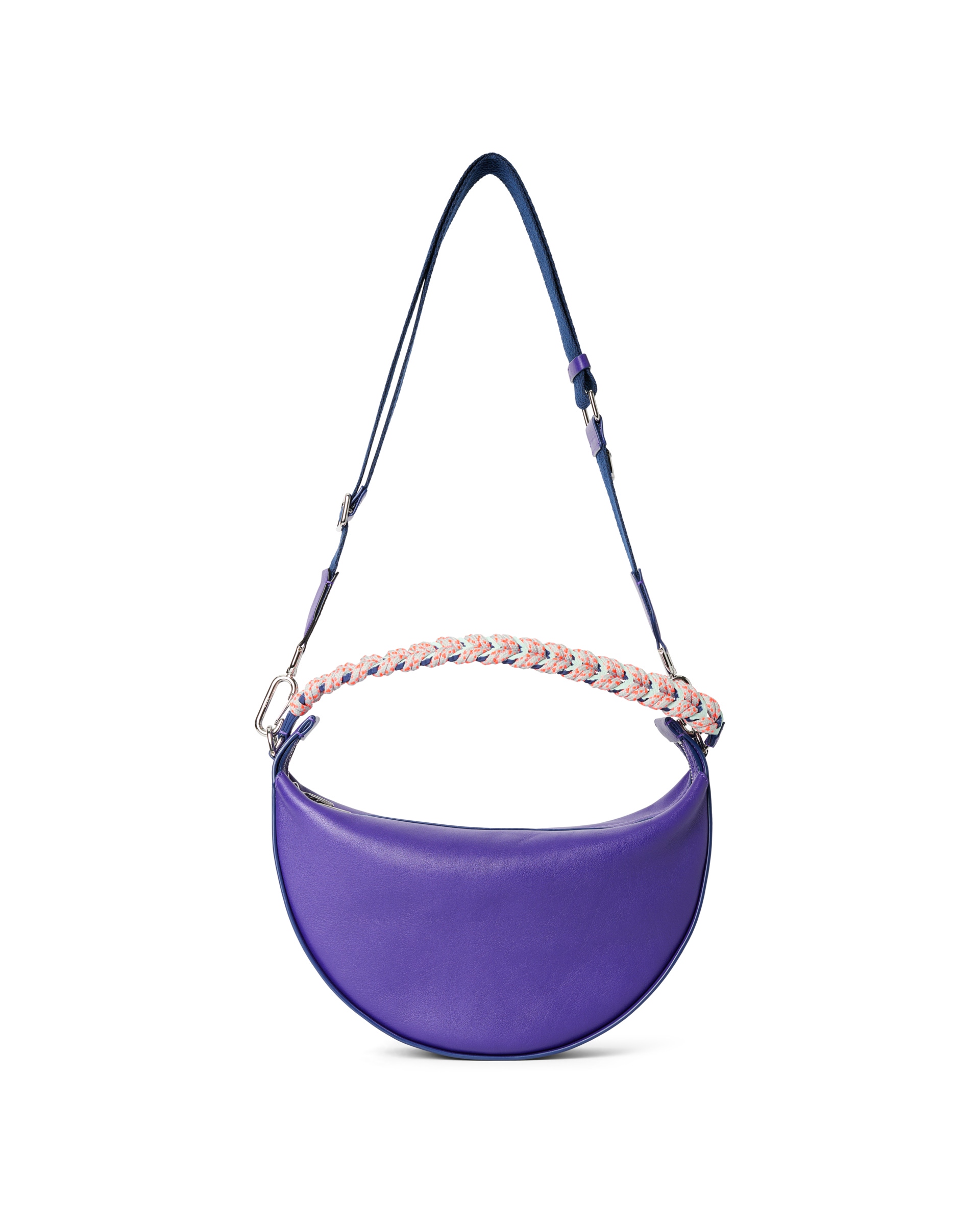 ECCO® Fortune Medium Soft Smooth Leather Crossbody Bag - Purple - Back