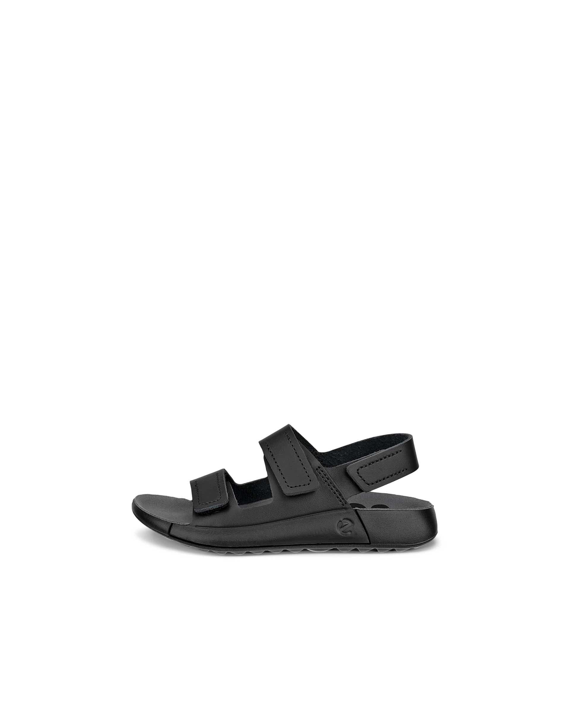 Kids' ECCO® Cozmo Nubuck Two Strap Sandal - Blue - Outside