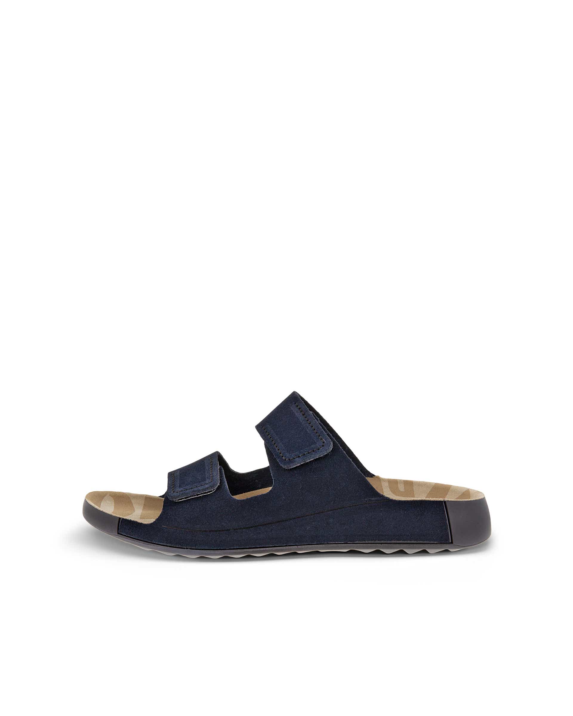 Men's ECCO® Cozmo Nubuck Two Strap Sandal - Brown - Outside
