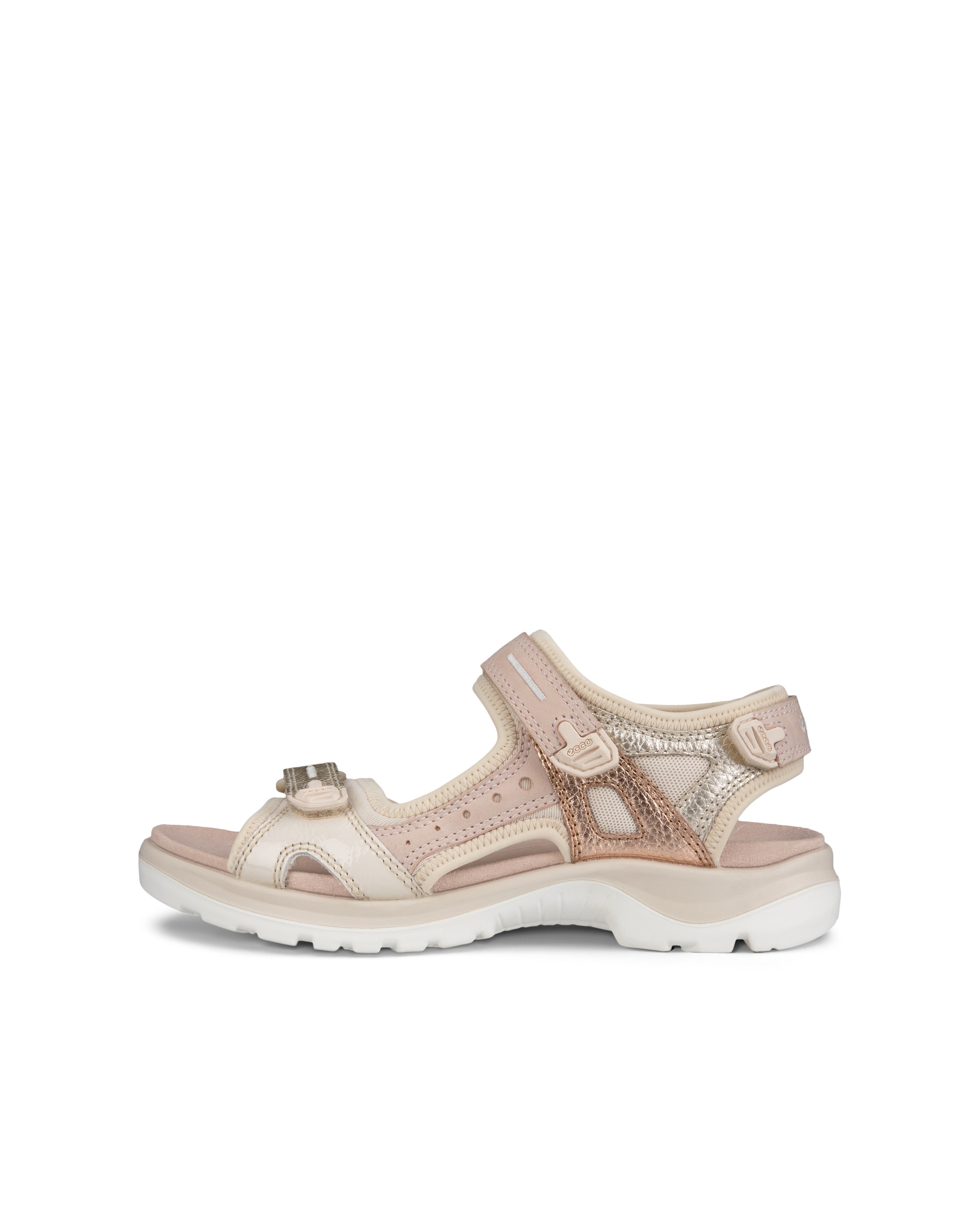 Women's ECCO® Offroad Leather Outdoor Sandal - Beige - Outside