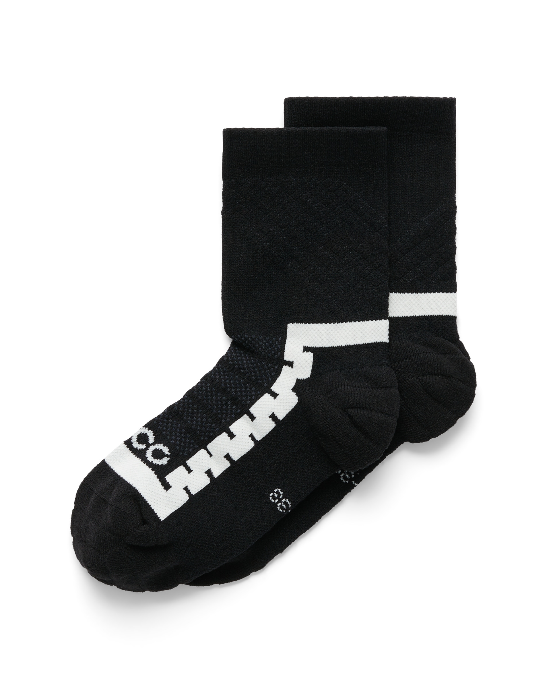 Unisex ECCO® Tech Walking Mid-Cut Socks - Black - Main