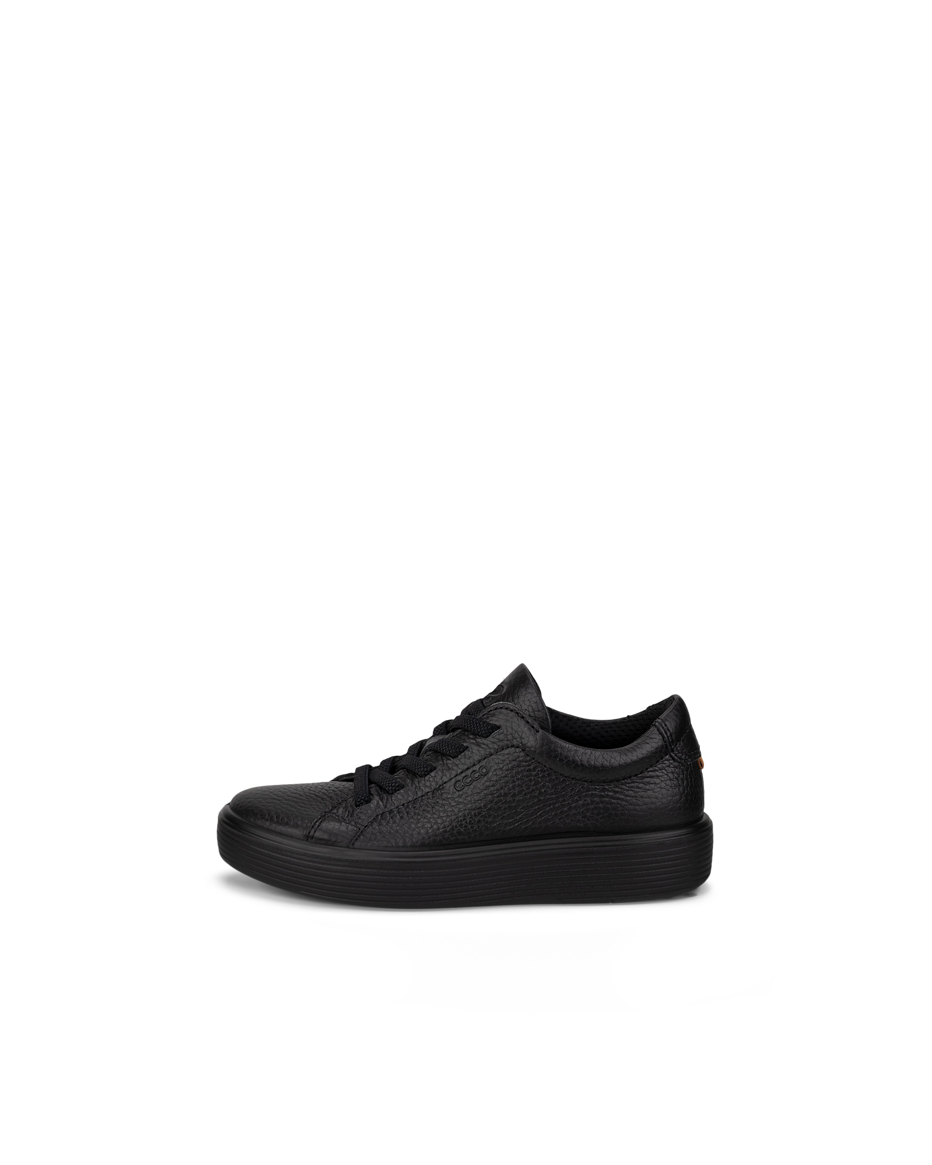 Kids' ECCO® Soft 60 Leather Sneaker - Black - Outside