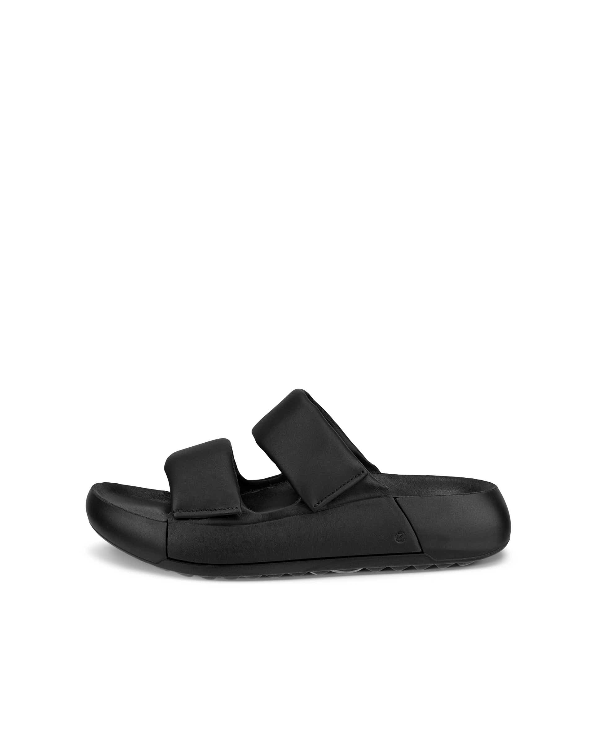 Women's ECCO® Cozmo Platform Leather Two Strap Sandal - Blue - Outside