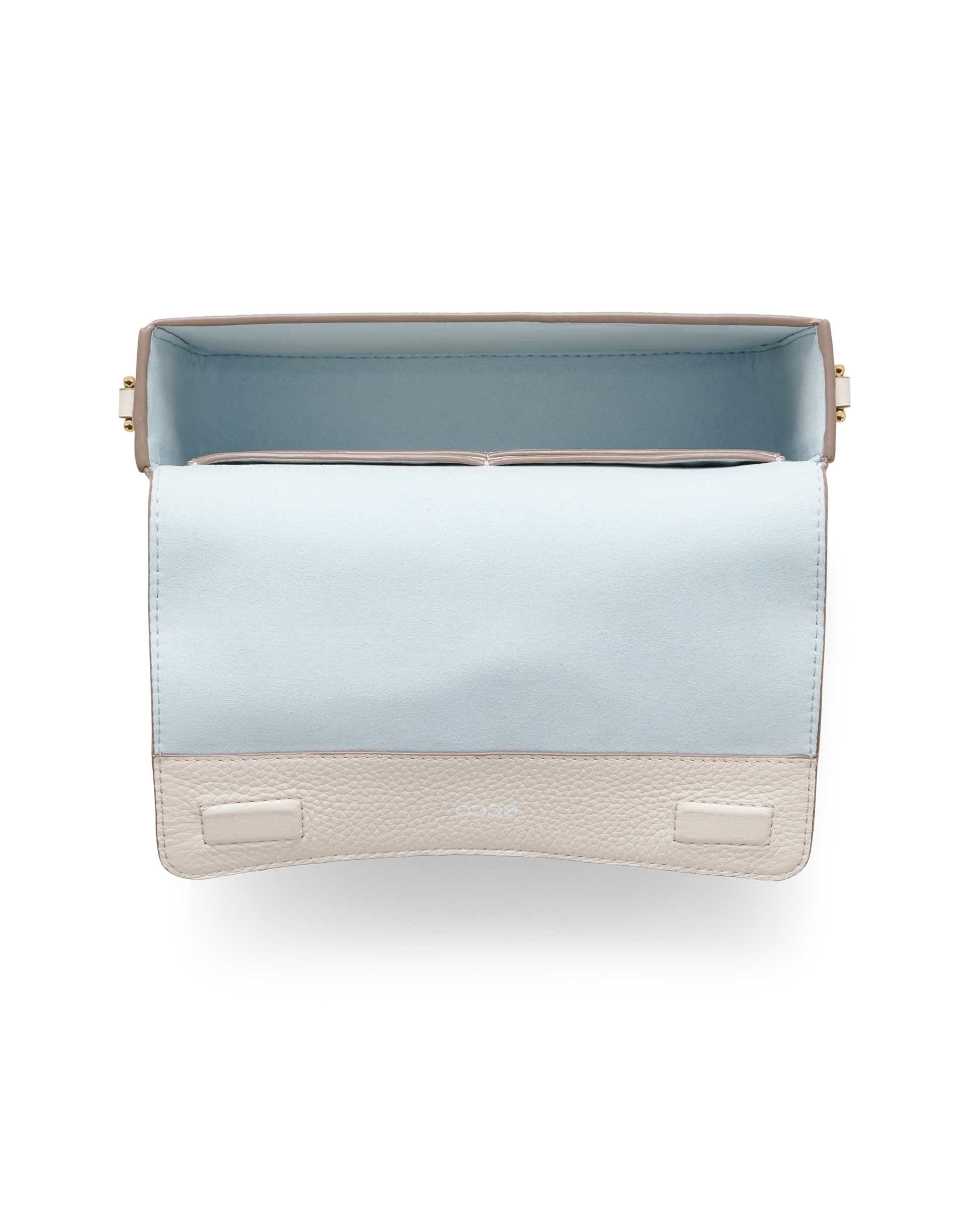 ECCO® Pinch Small Pebbled Leather Shoulder Bag - Beige - Birdeye