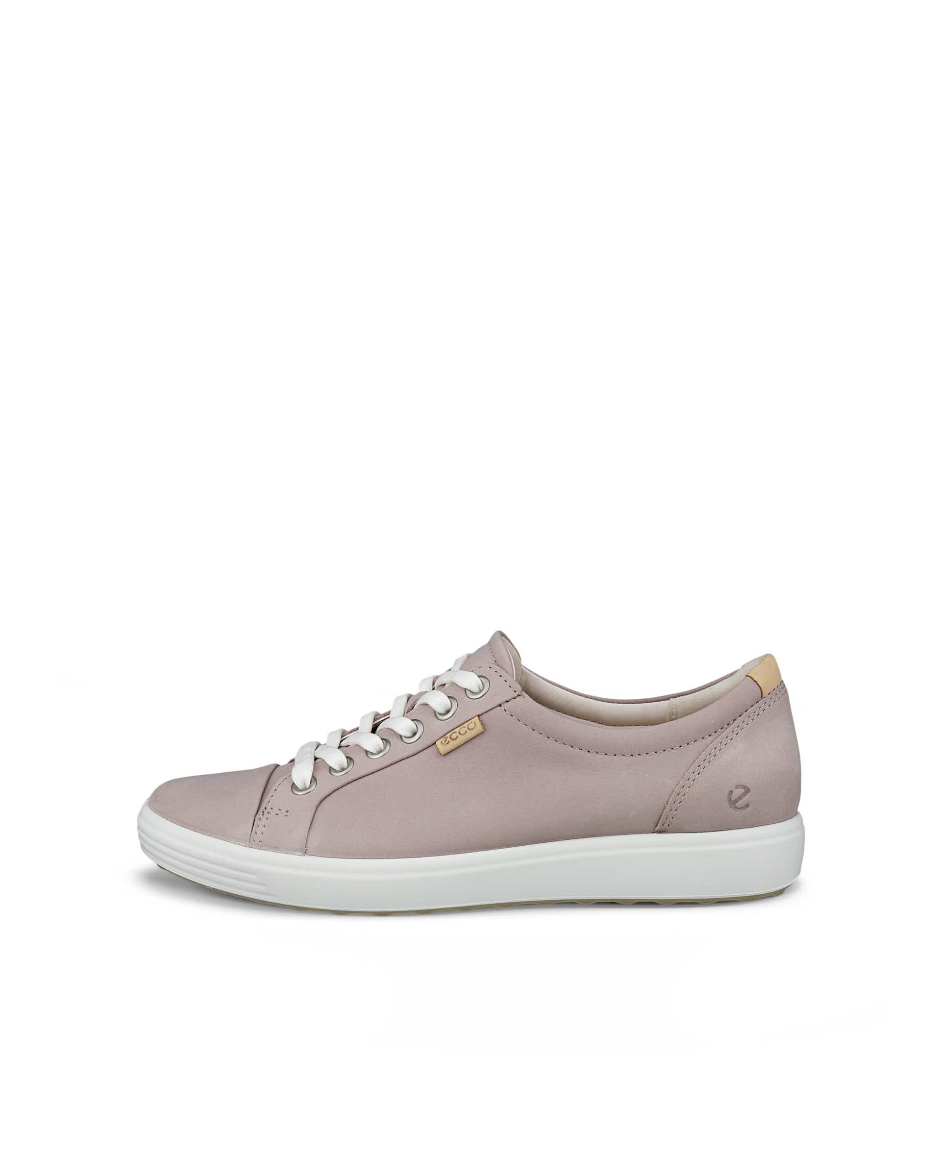 Women's ECCO® Soft 7 Leather Sneaker - Brown - Outside