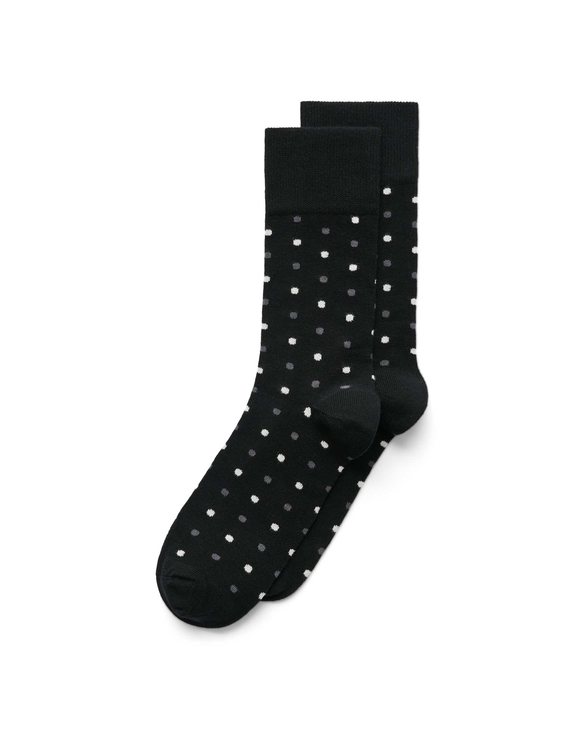 Men's ECCO® Classic Dotted Mid-Cut Socks - Blue - Main