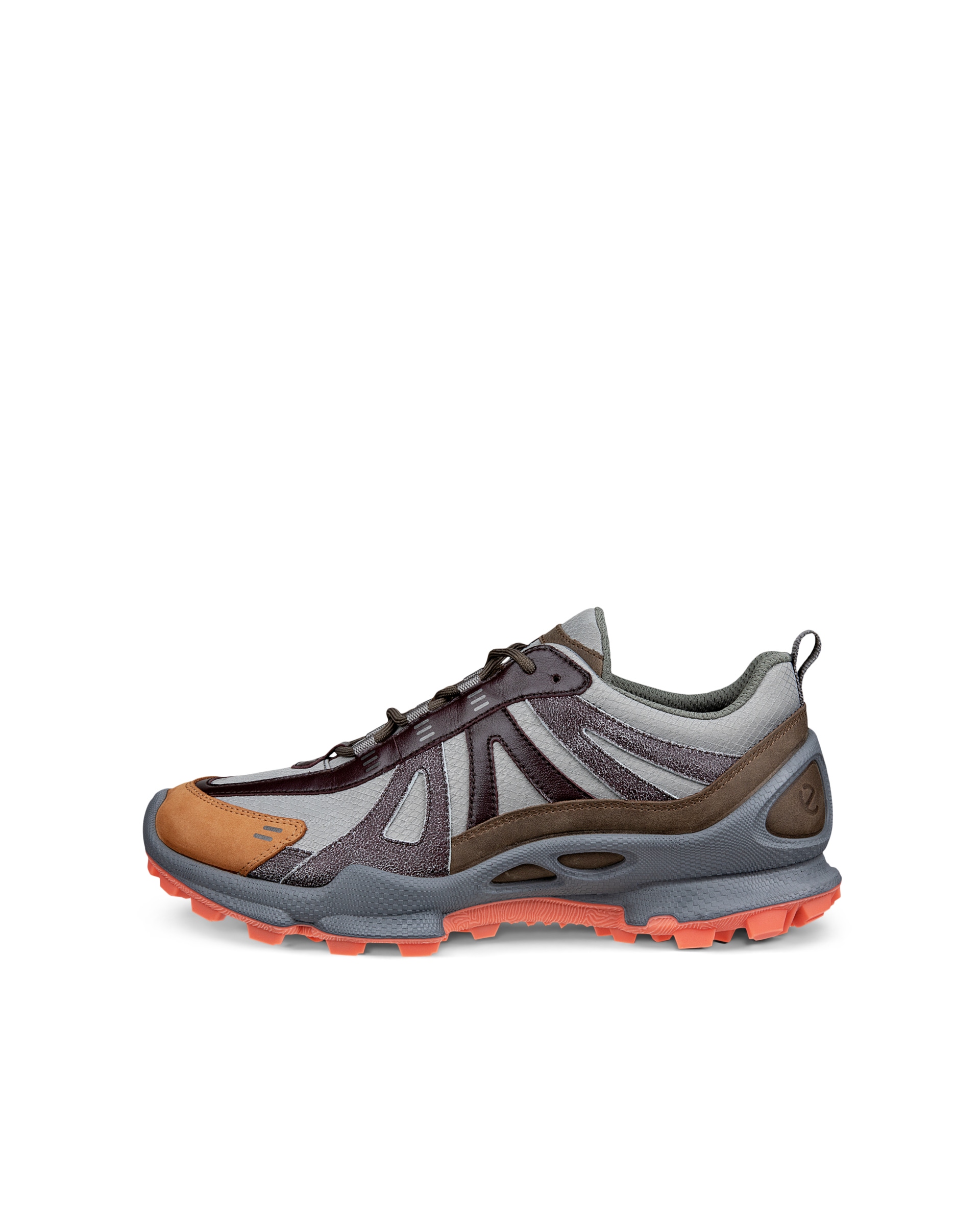 Men's ECCO® BIOM C-Trail Leather Sneaker - Grey - Outside