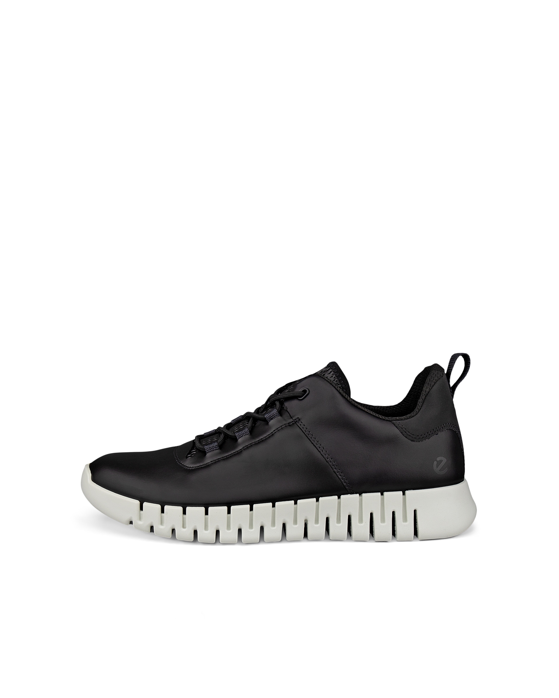 Men's ECCO® Gruuv Leather Sneaker - Black - Outside