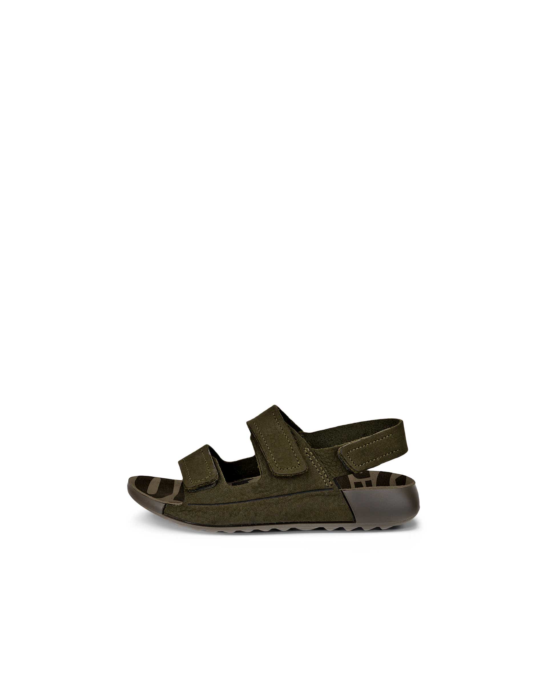 Kids' ECCO® Cozmo Nubuck Two Strap Sandal - Blue - Outside
