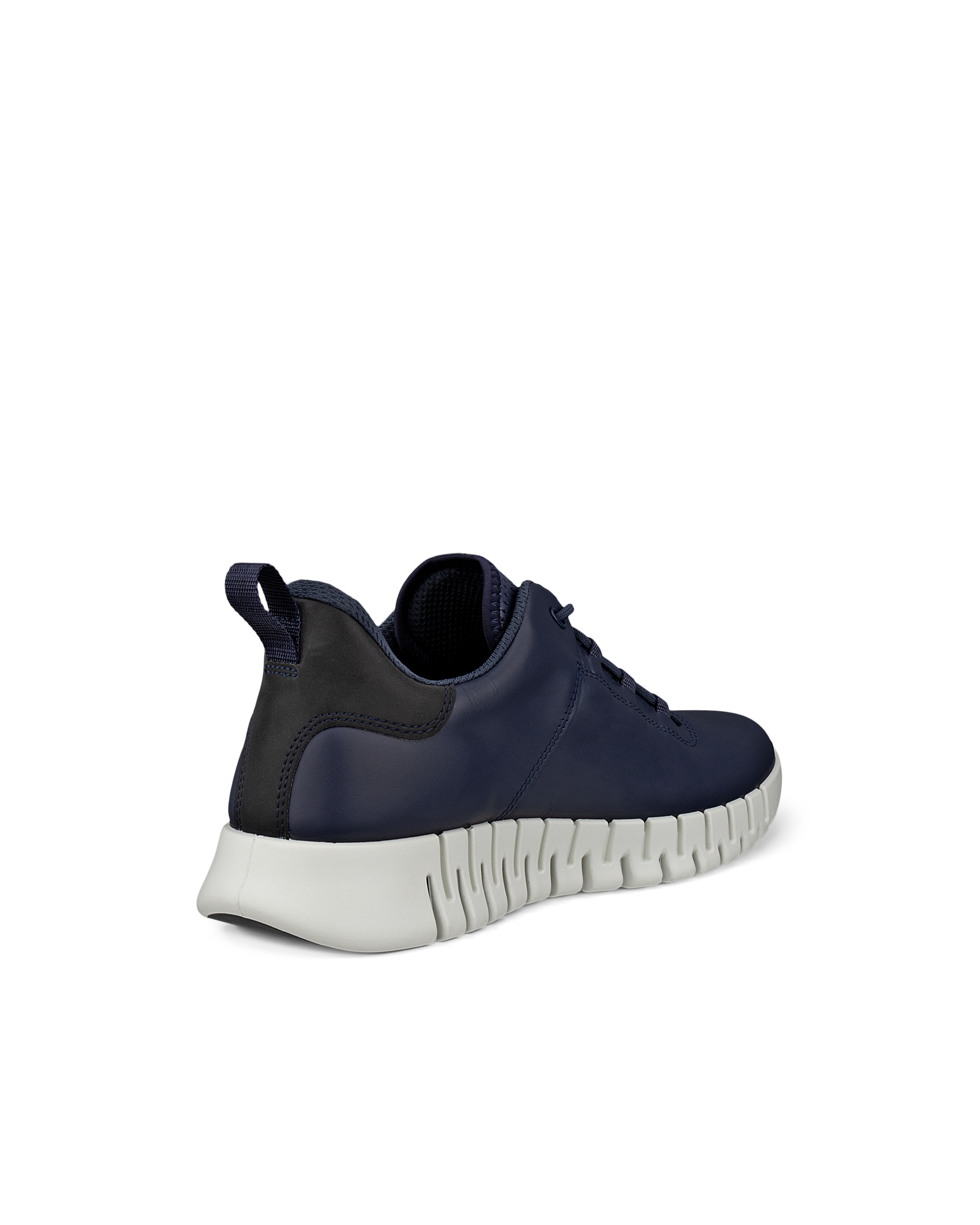 Men's ECCO® Gruuv Leather Sneaker - Blue - Back
