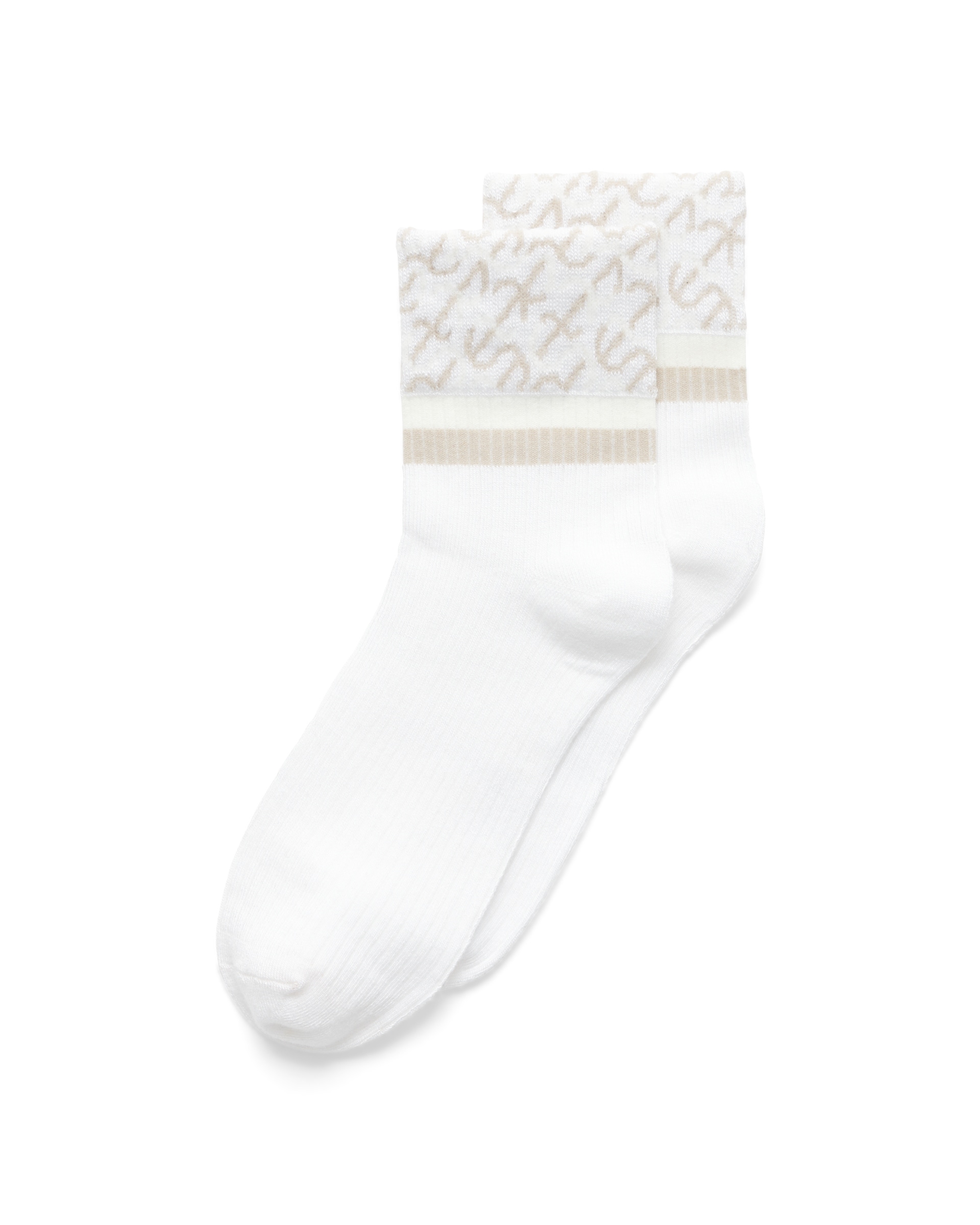 Women's ECCO® Vibe Wave Ankle-Cut Socks - White - Main