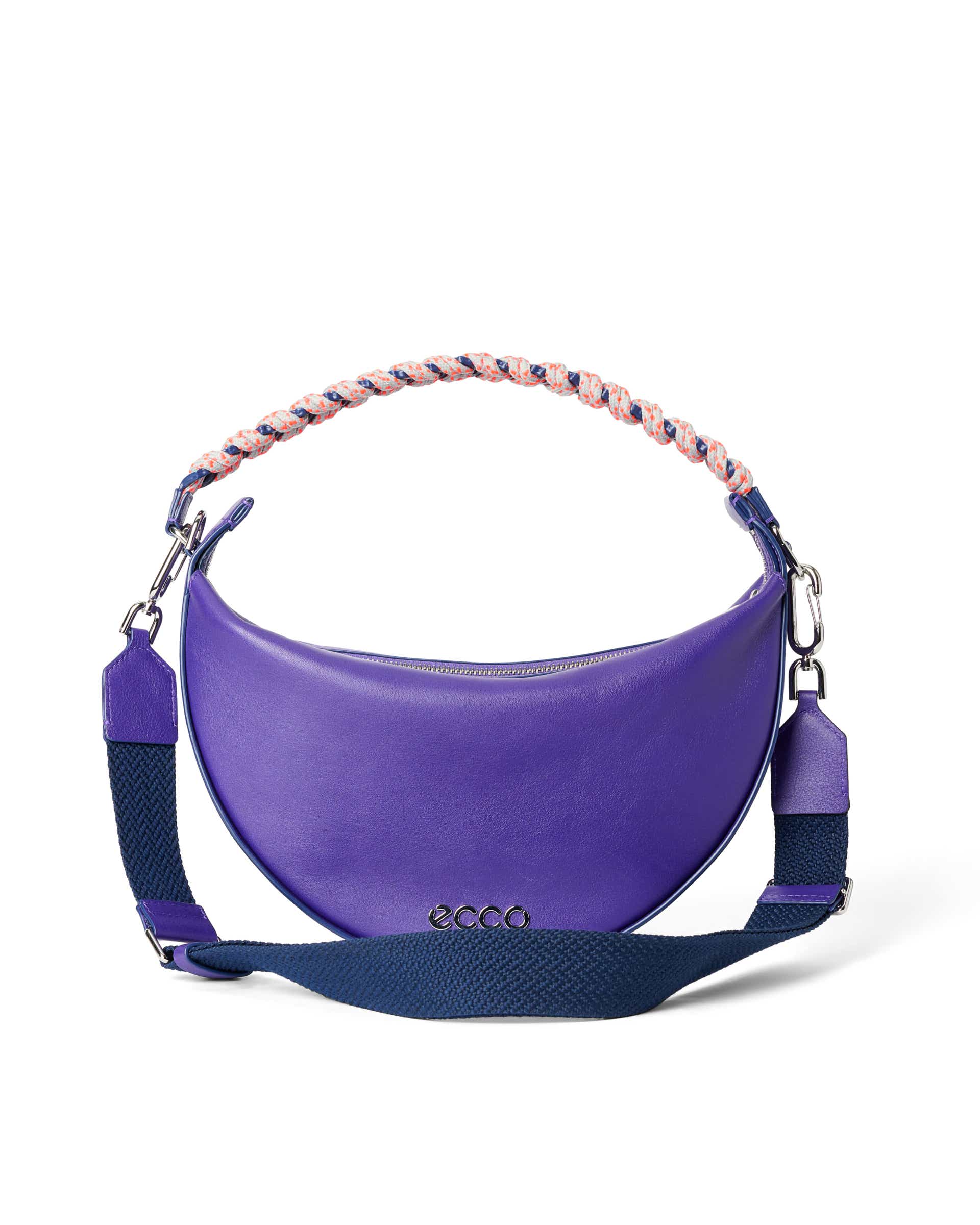 ECCO® Fortune Medium Soft Smooth Leather Crossbody Bag - Purple - Main