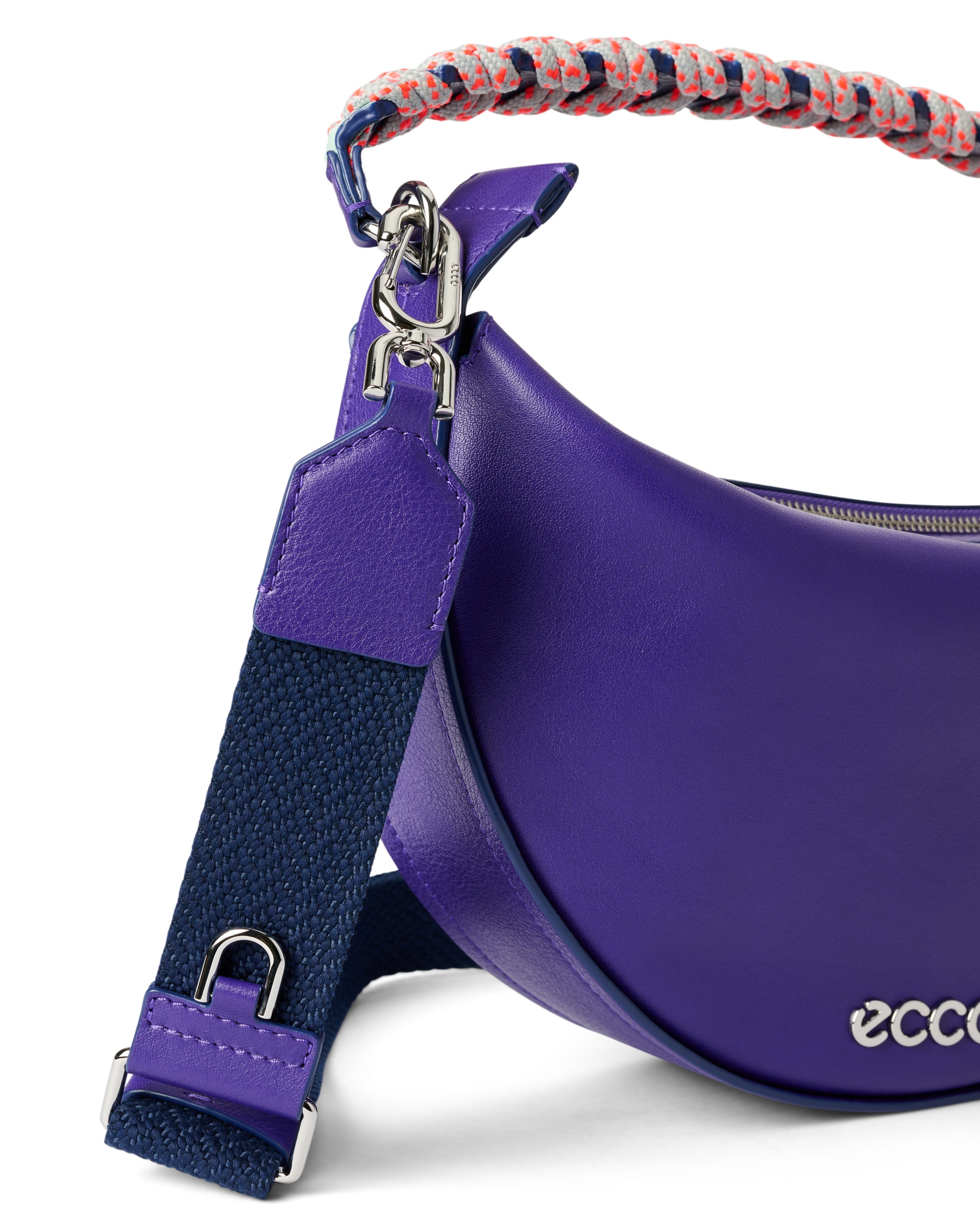 ECCO® Fortune Medium Soft Smooth Leather Crossbody Bag - Purple - Detail-2