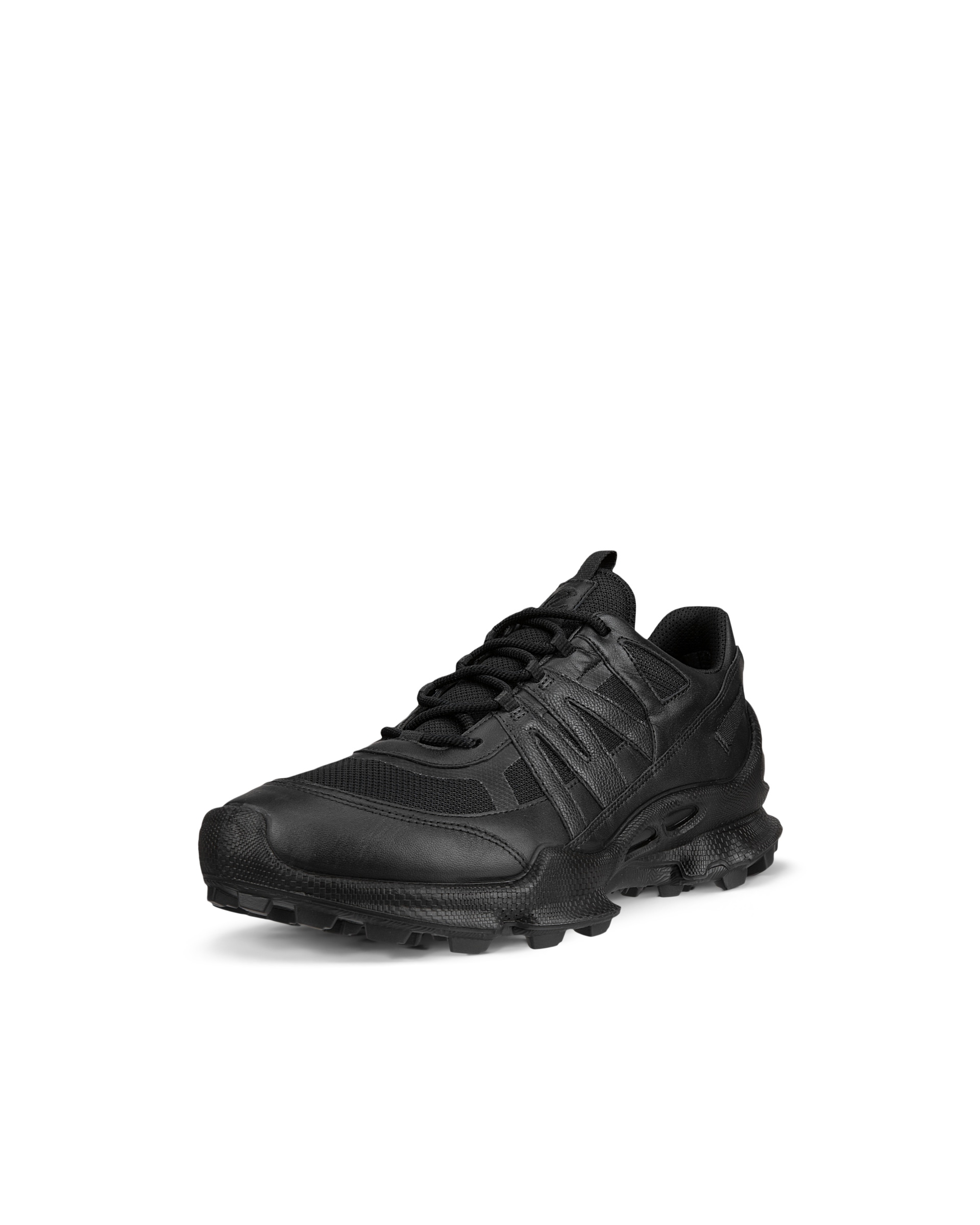 Men's ECCOยฎ BIOM C-Trail Leather Gore-Tex Outdoor Sneaker - Black - Main