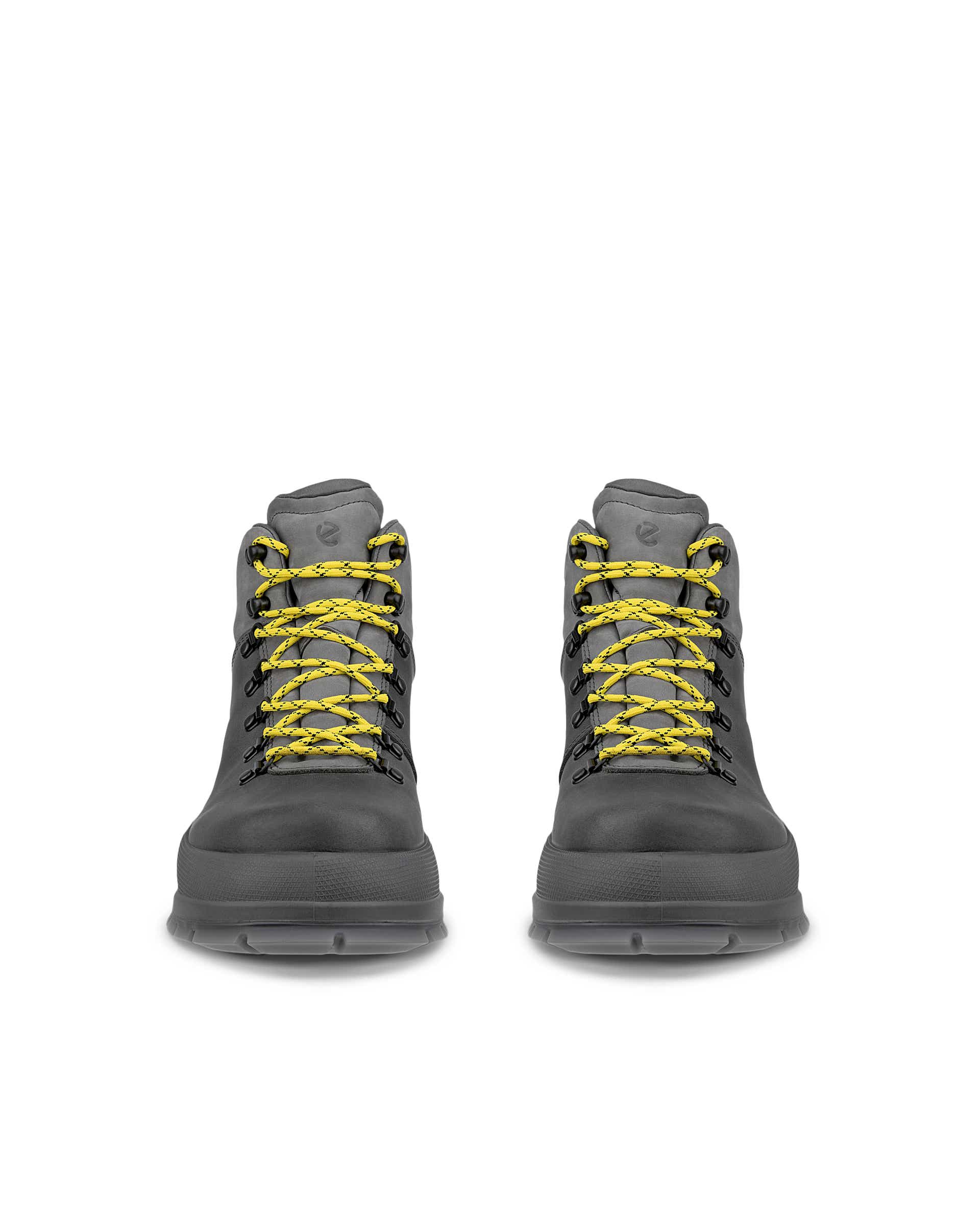 Men's ECCO® Track 30 Leather Waterproof Lace-Up Boot - Grey - Front pair