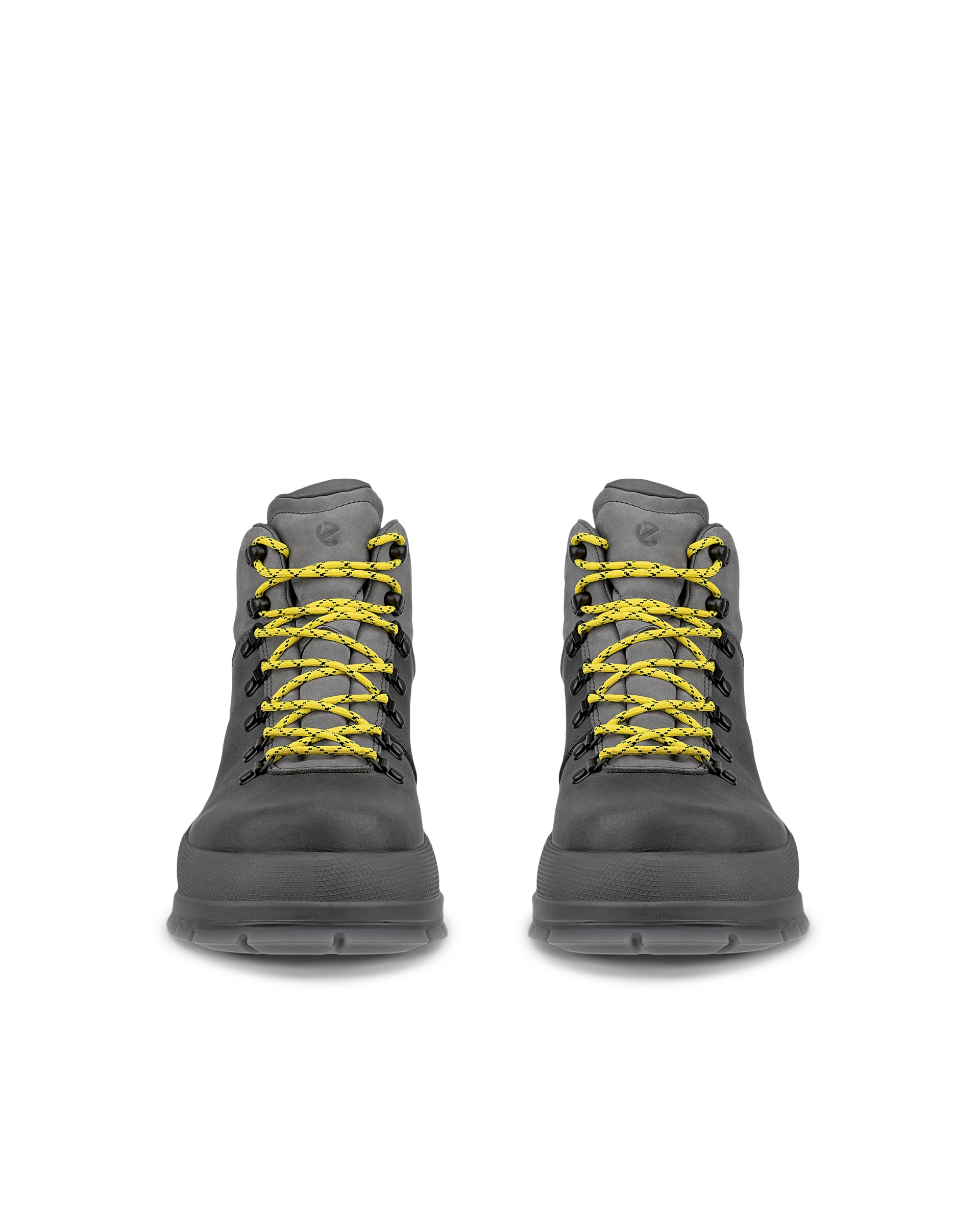 Men's ECCO® Track 30 Leather Waterproof Lace-Up Boot - Grey - Front pair